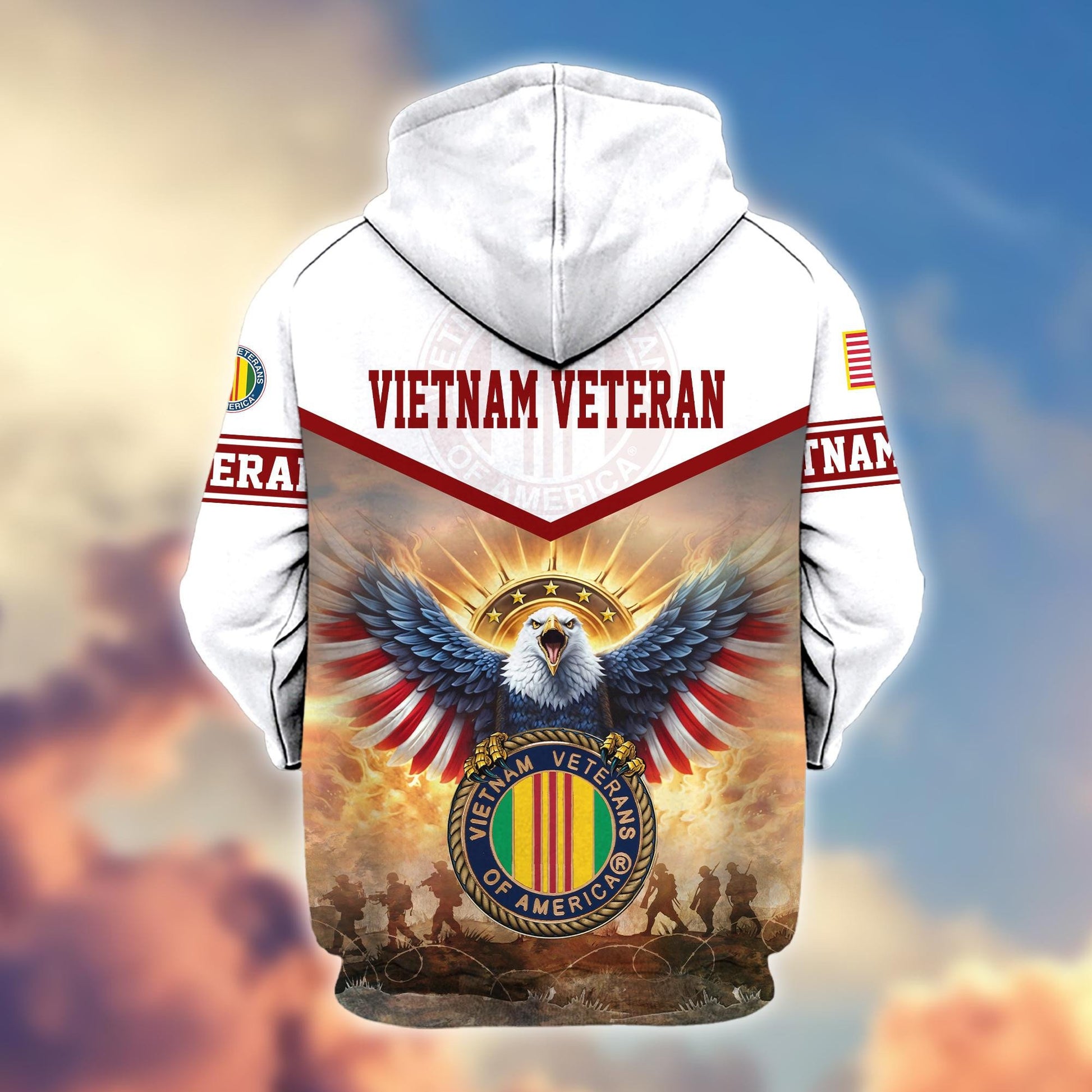 Premium Honoring All Who Served US Veterans Zip Hoodie BPVC300901, Gifts For US Veterans, Gifts For Veterans Day