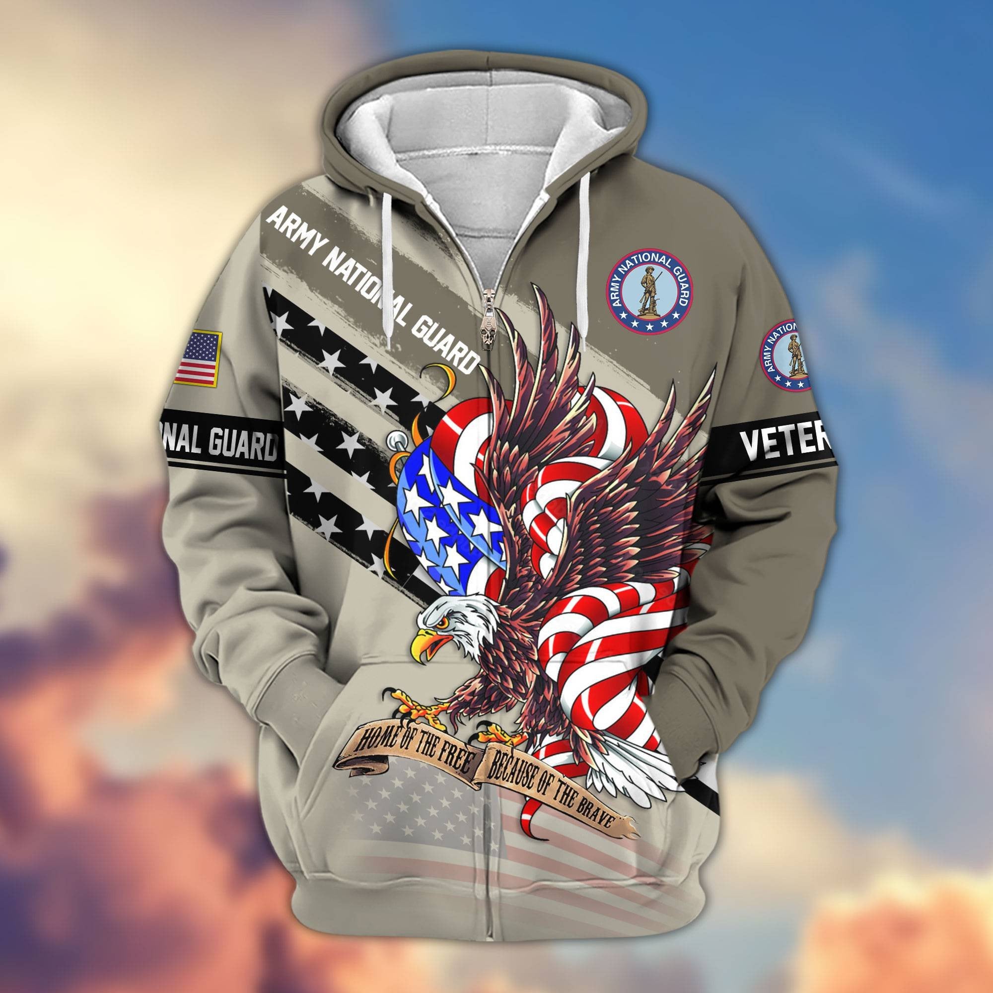 Premium US Veterans Zip Hoodie APHN300911, Gifts For US Veterans, Gifts For Veterans Day