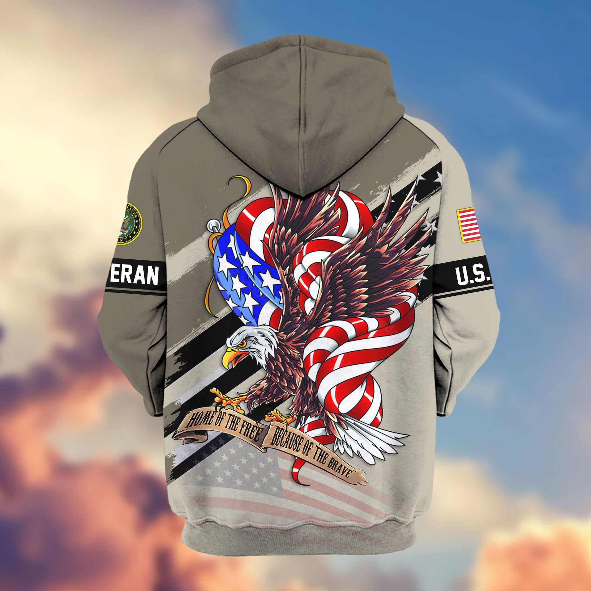 Premium US Veterans Zip Hoodie APHN300911, Gifts For US Veterans, Gifts For Veterans Day