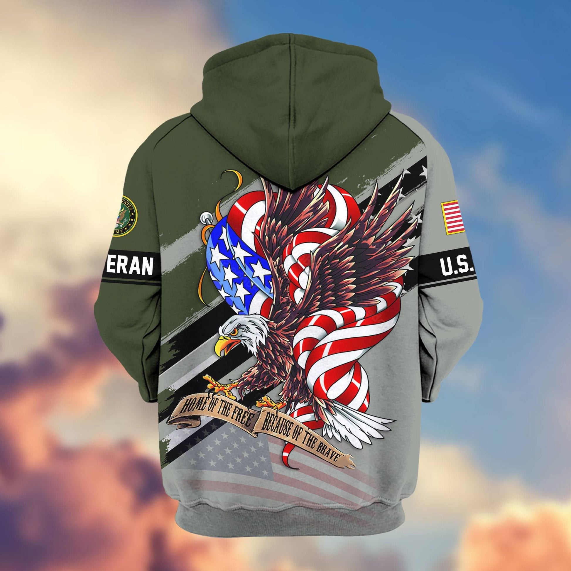 Premium US Veterans Zip Hoodie APHN300911, Gifts For US Veterans, Gifts For Veterans Day