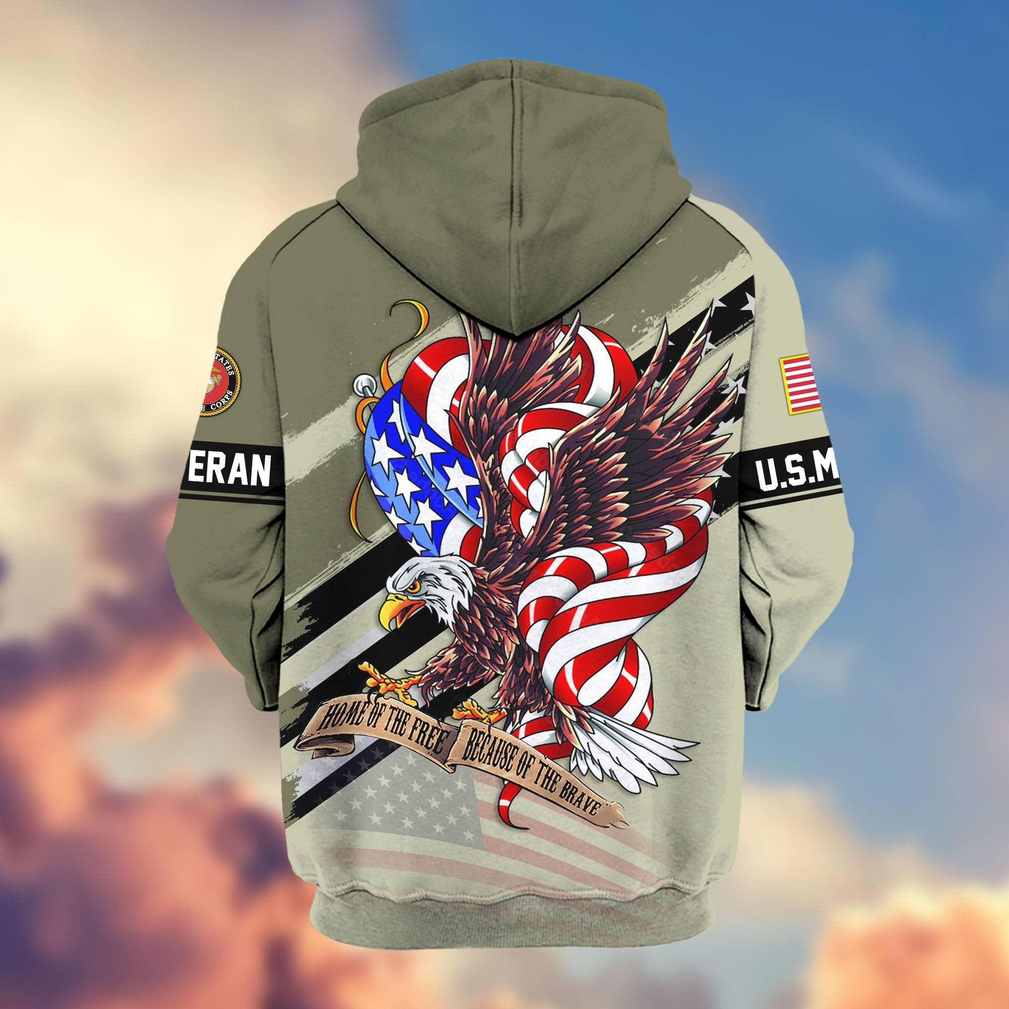 Premium US Veterans Zip Hoodie APHN300911, Gifts For US Veterans, Gifts For Veterans Day