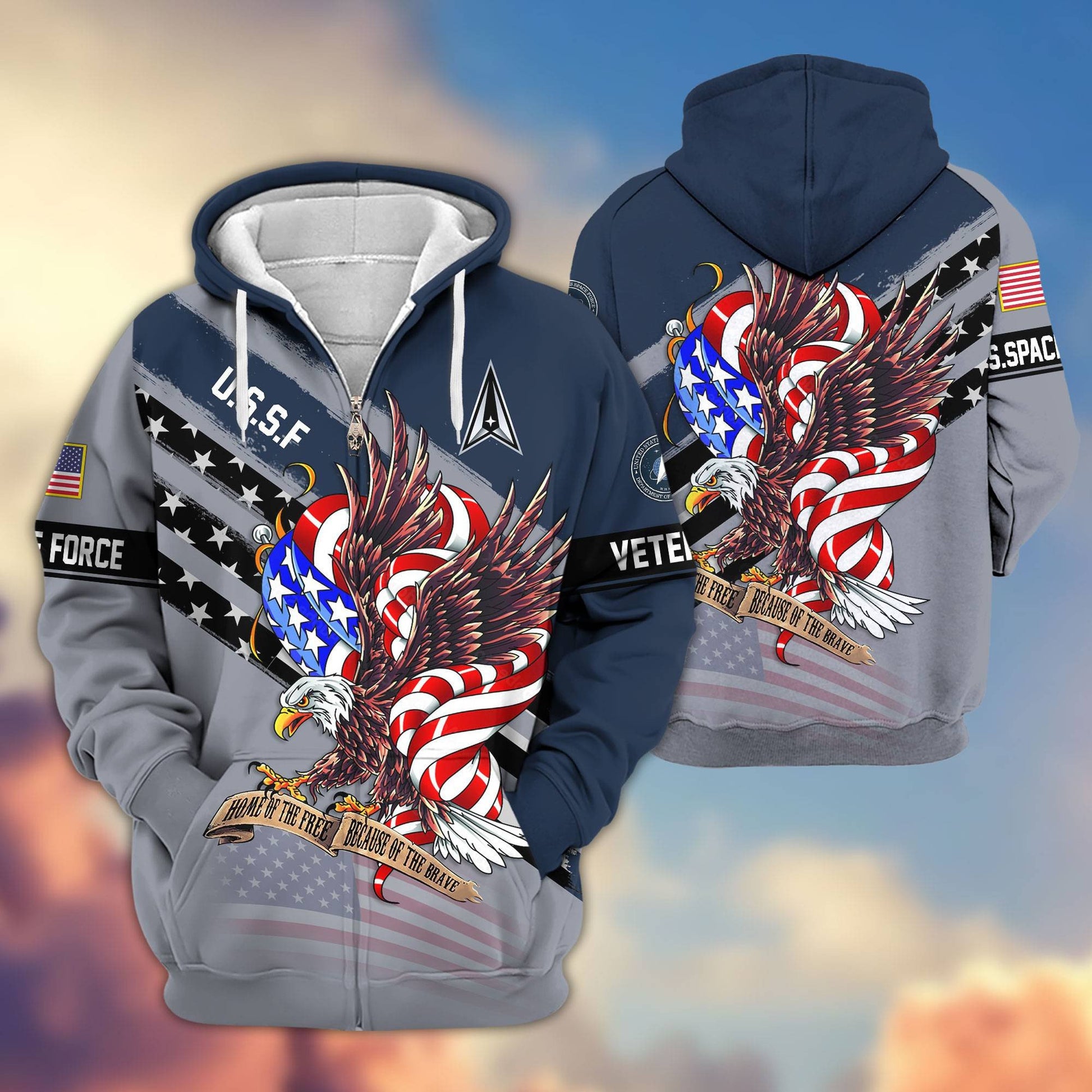 Premium US Veterans Zip Hoodie APHN300911, Gifts For US Veterans, Gifts For Veterans Day