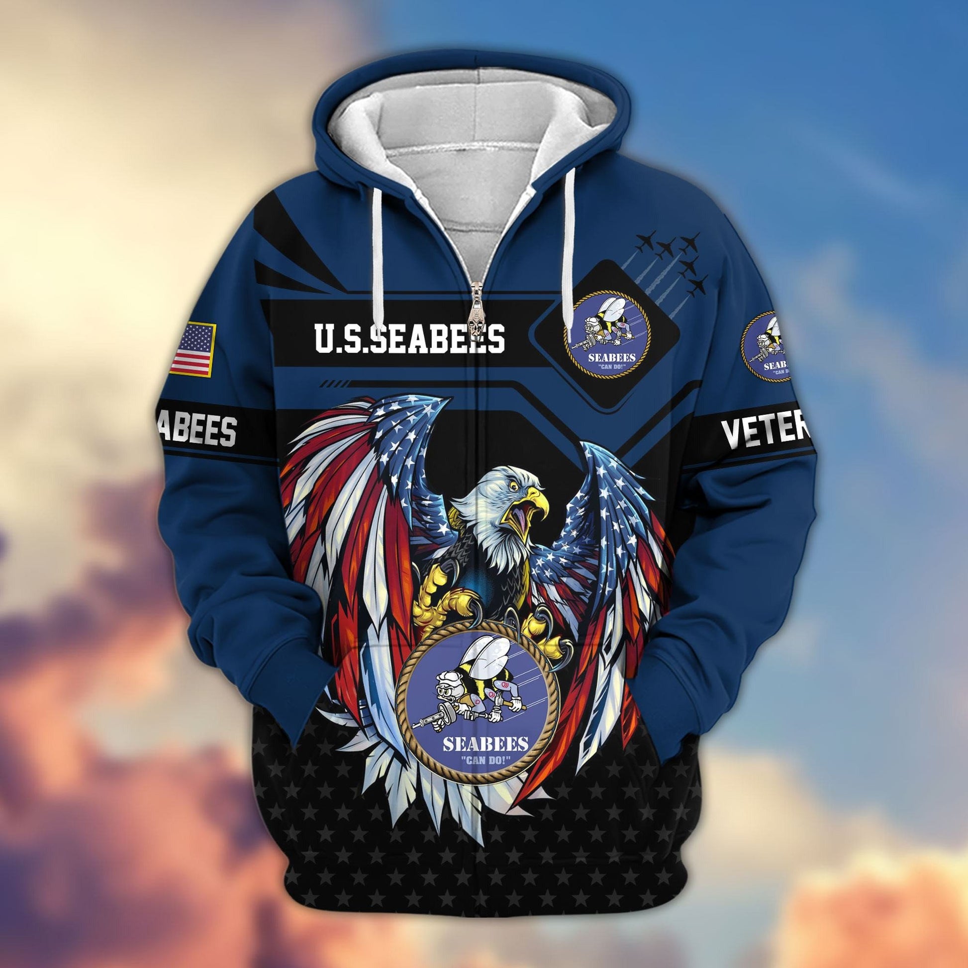 Premium US Veterans Zip Hoodie APHN011011, Gifts For US Veterans, Gifts For Veterans Day