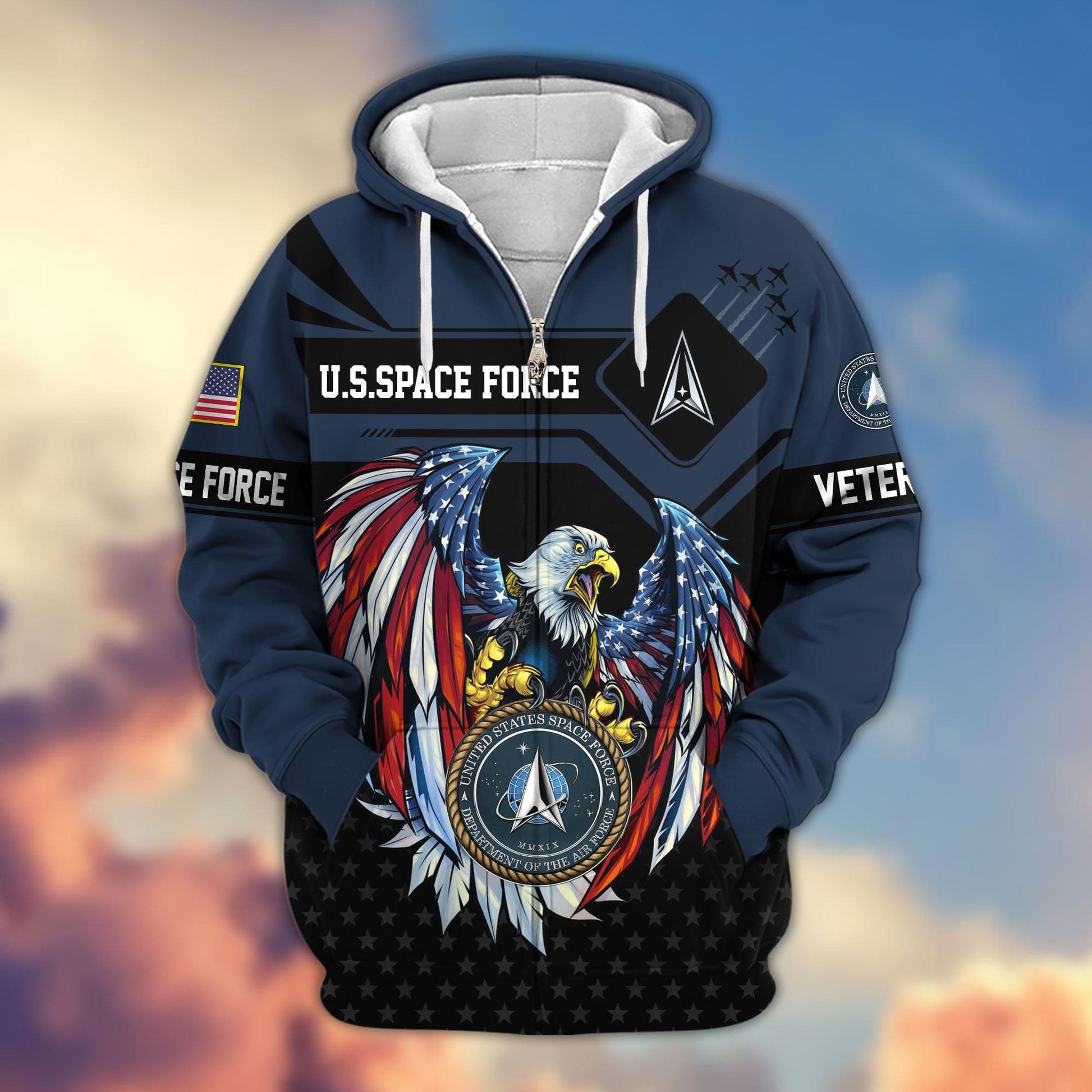 Premium US Veterans Zip Hoodie APHN011011, Gifts For US Veterans, Gifts For Veterans Day