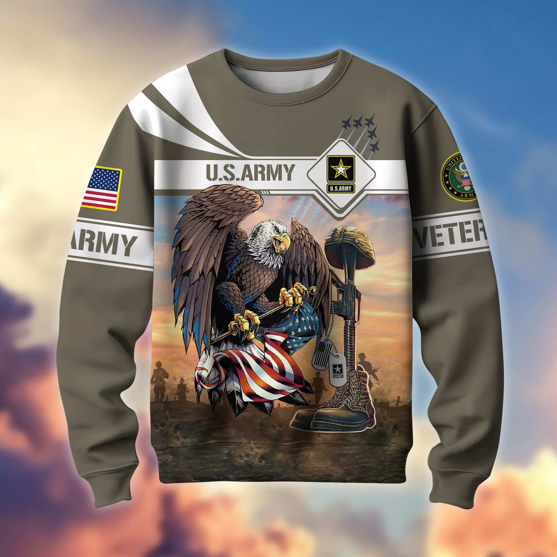 Premium US Veterans Sweatshirt BPVC071013, Gifts For US Veterans