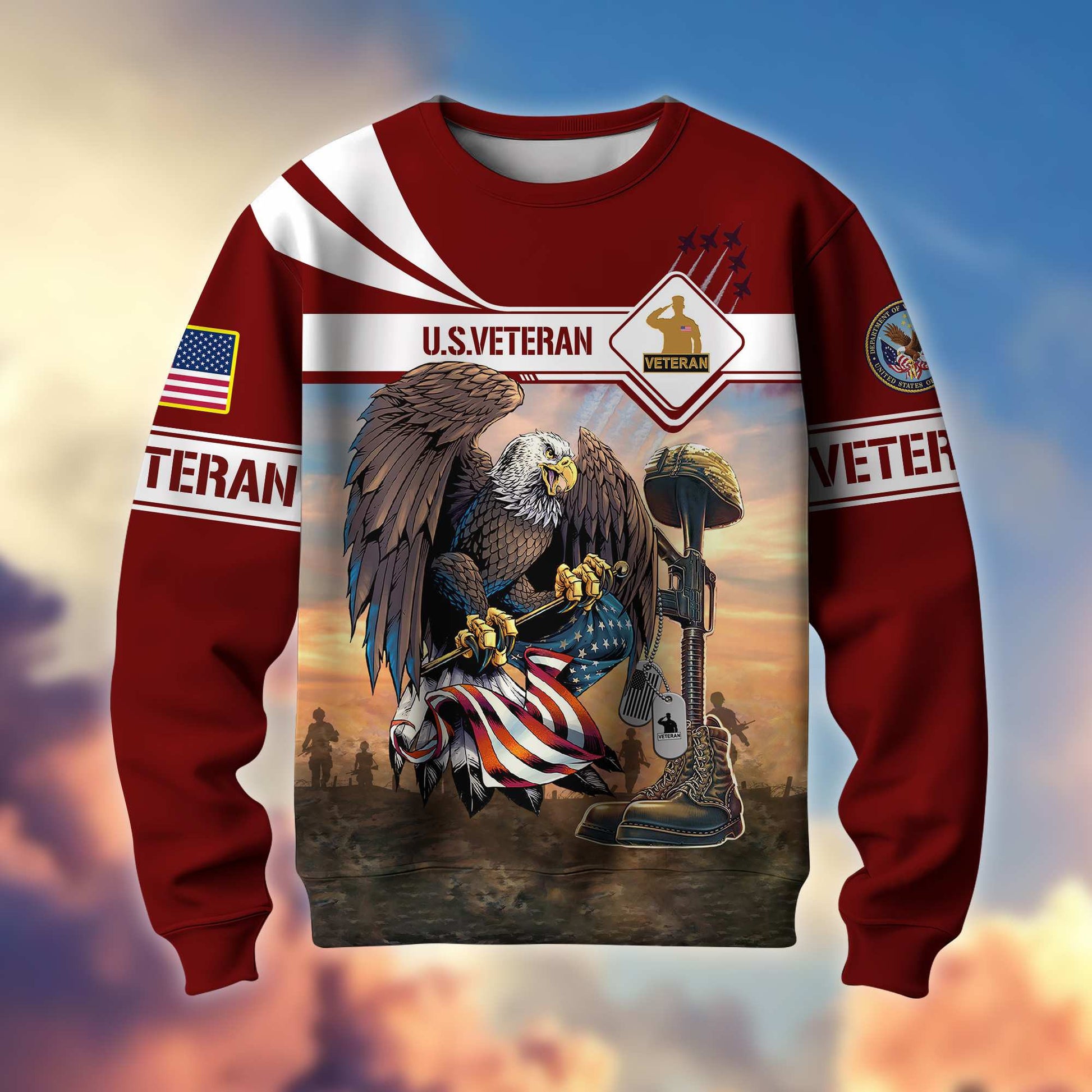 Premium US Veterans Sweatshirt BPVC071013, Gifts For US Veterans