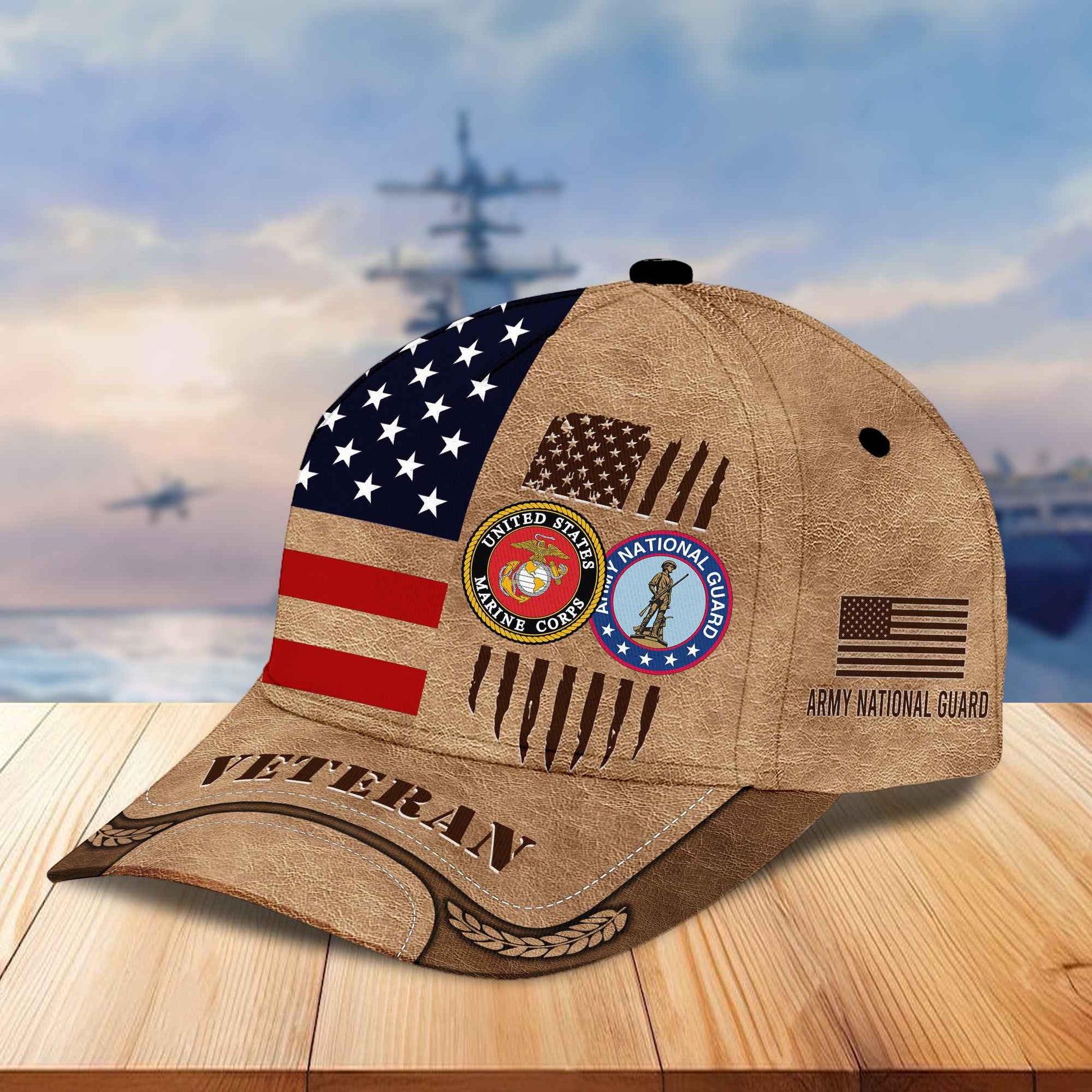 Premium USMC - Army National Guard Veteran Cap BPVC081010