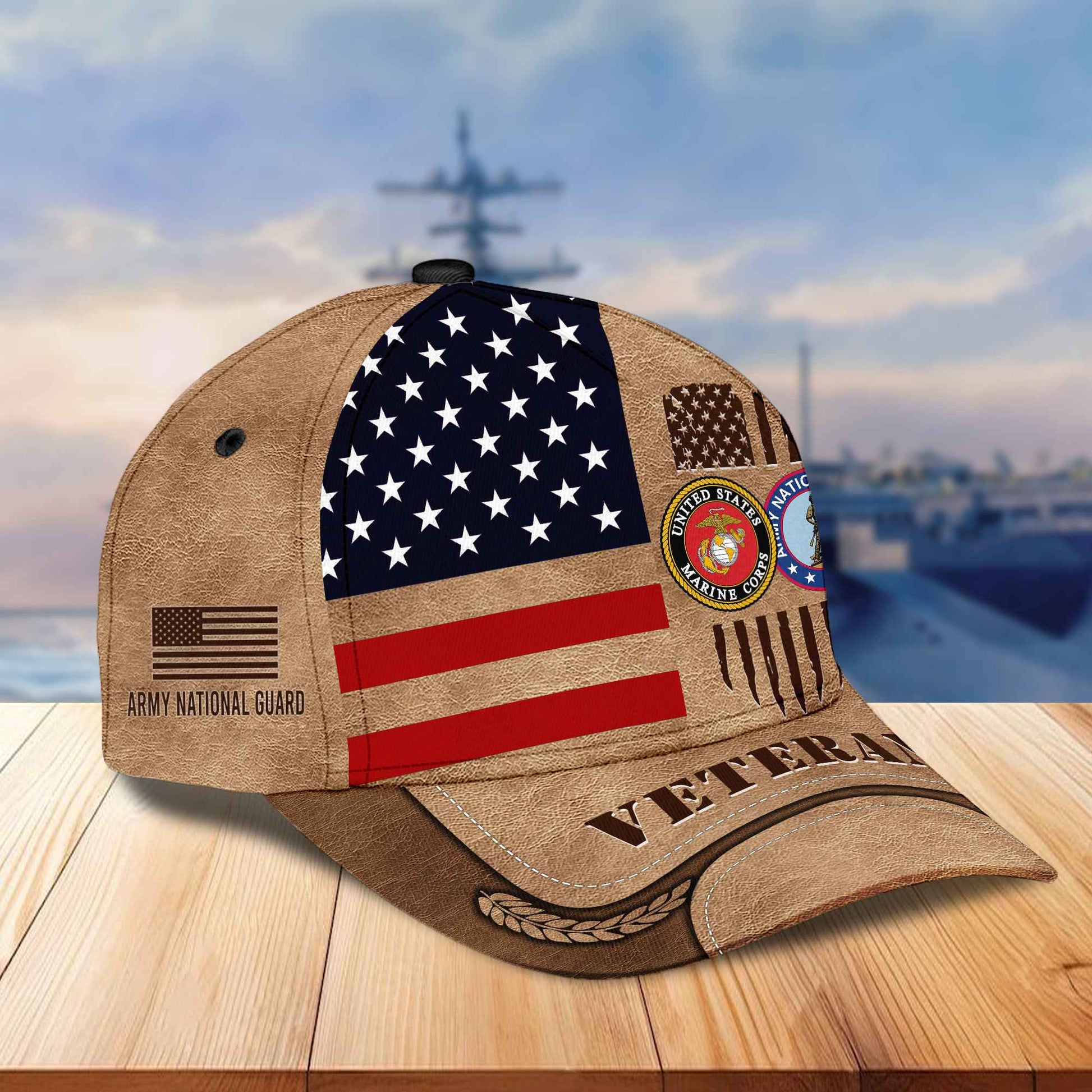 Premium USMC - Army National Guard Veteran Cap BPVC081010