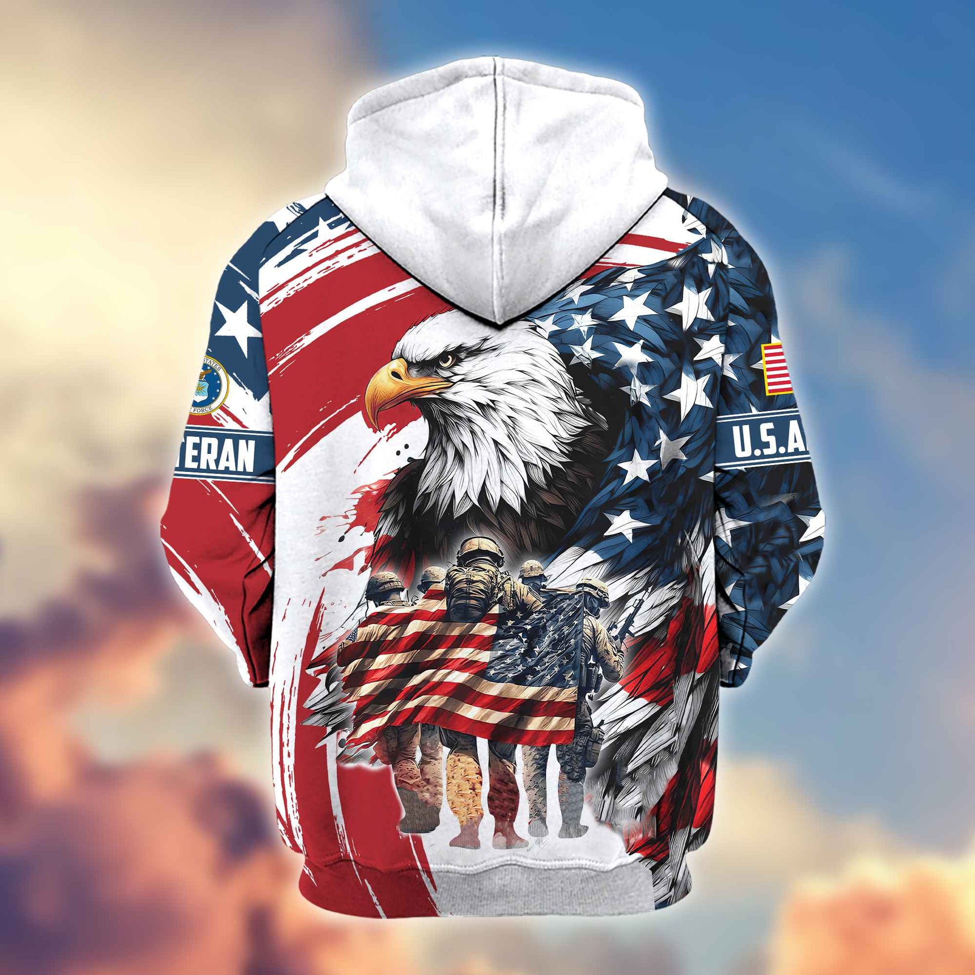 Premium USAF Veterans Zip Hoodie VPVC603804, Gifts For Air Force Veteran