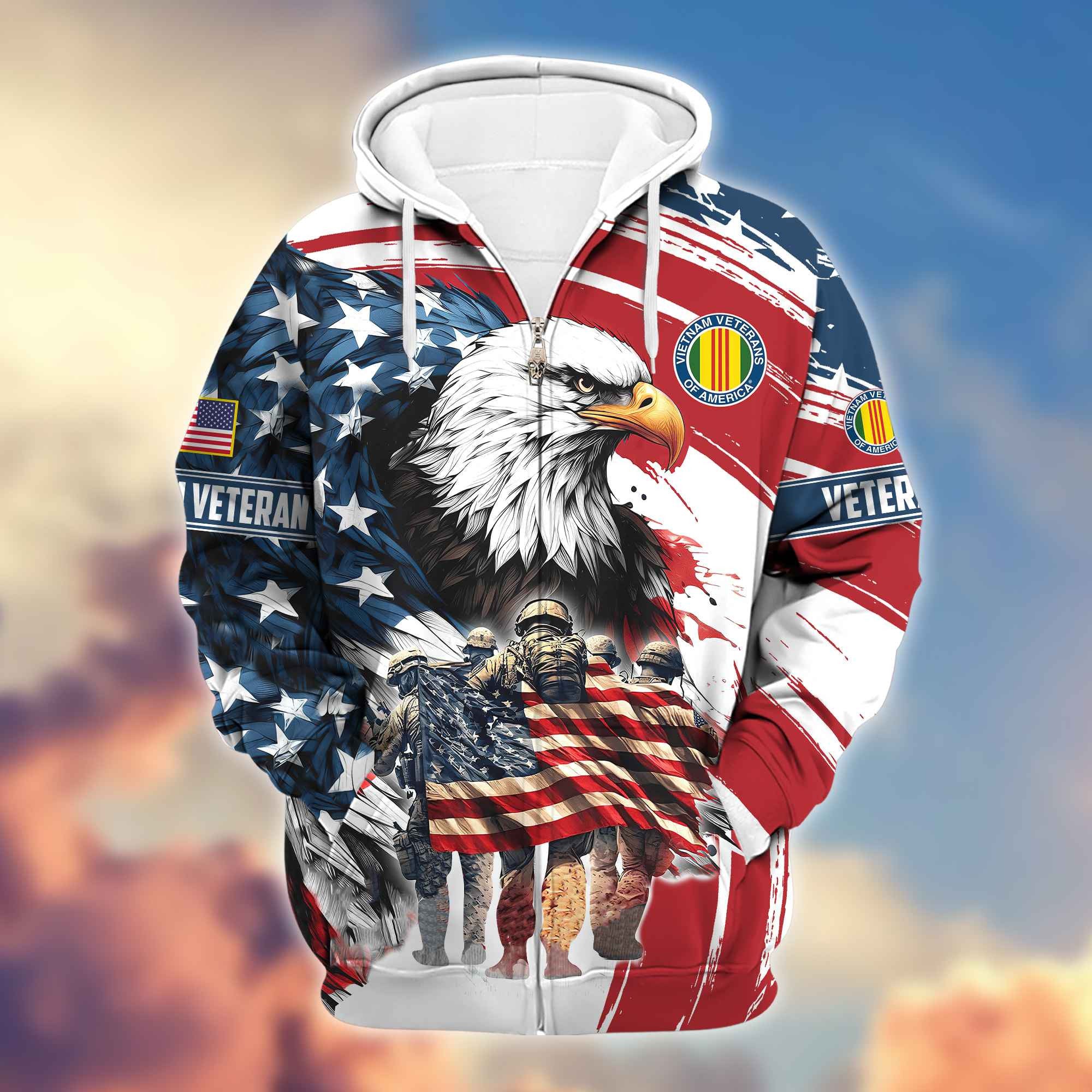 Premium Vietnam Veteran Zip Hoodie VPVC603806, Gifts For Vietnam Veteran
