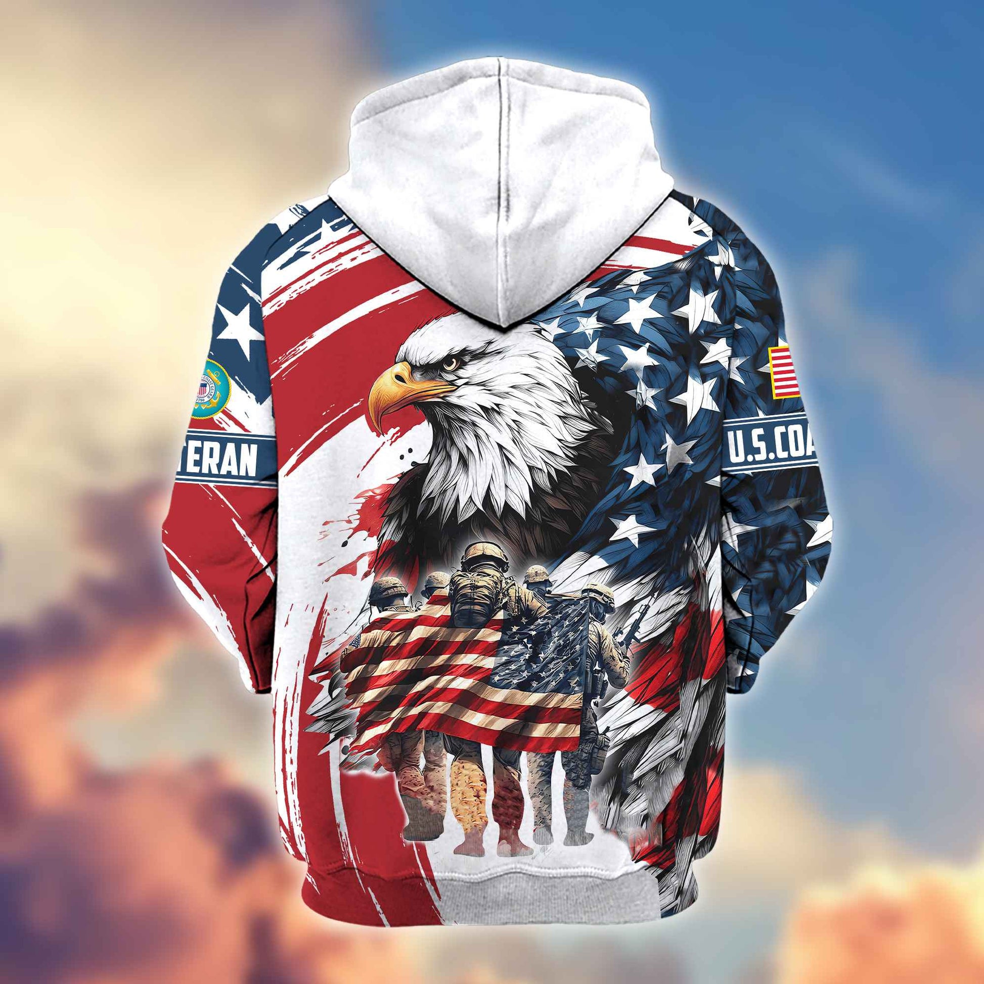 Premium USCG Veterans Zip Hoodie VPVC603805, Gifts For Coast Guard Veteran