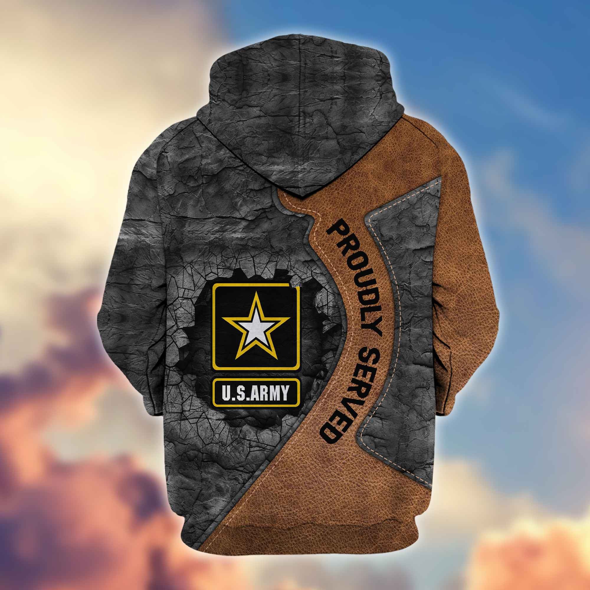 Premium US Army Veterans Zip Hoodie VPVC603901, Gifts For Army Veteran