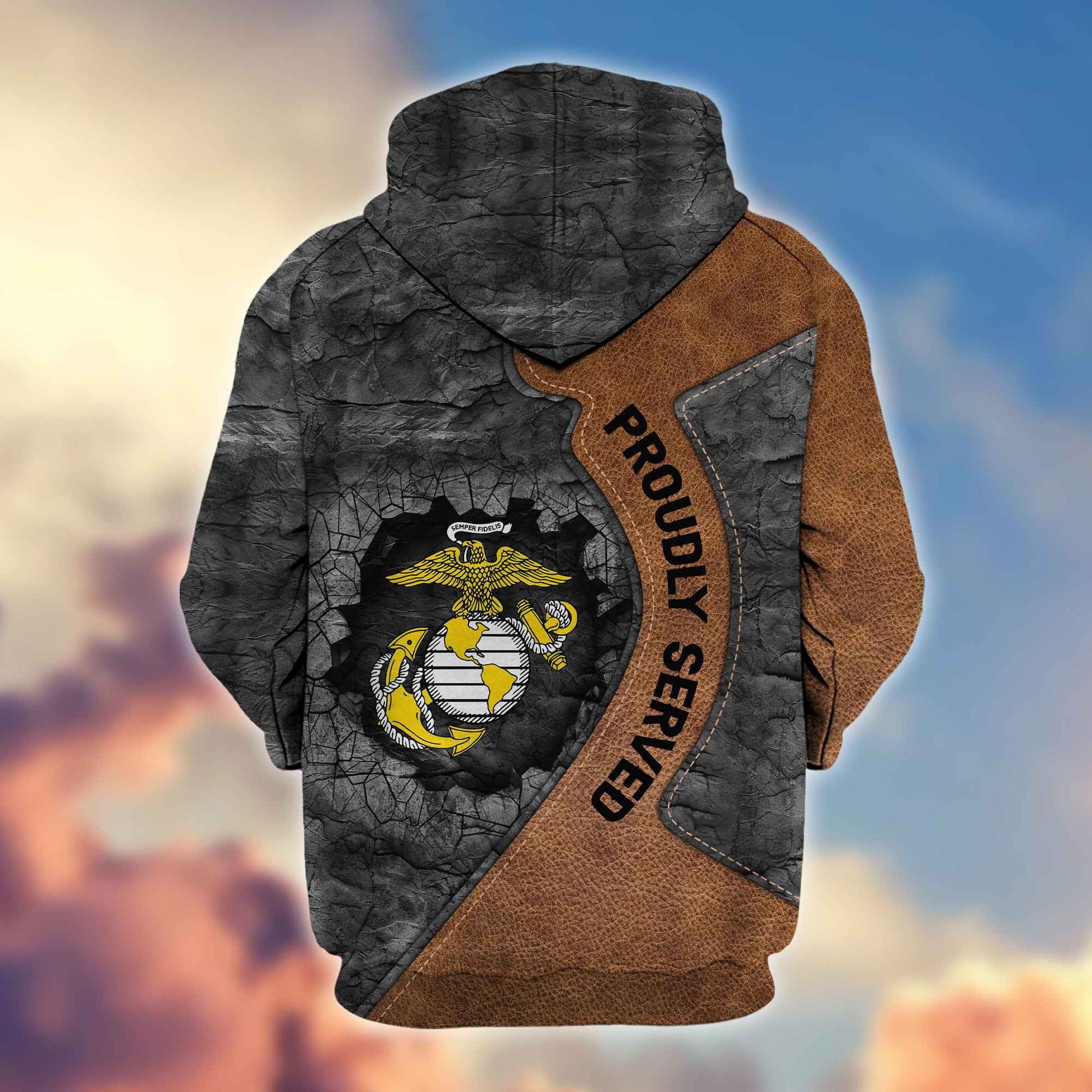 Premium USMC Veterans Zip Hoodie VPVC603903, Gifts For Marine Veteran