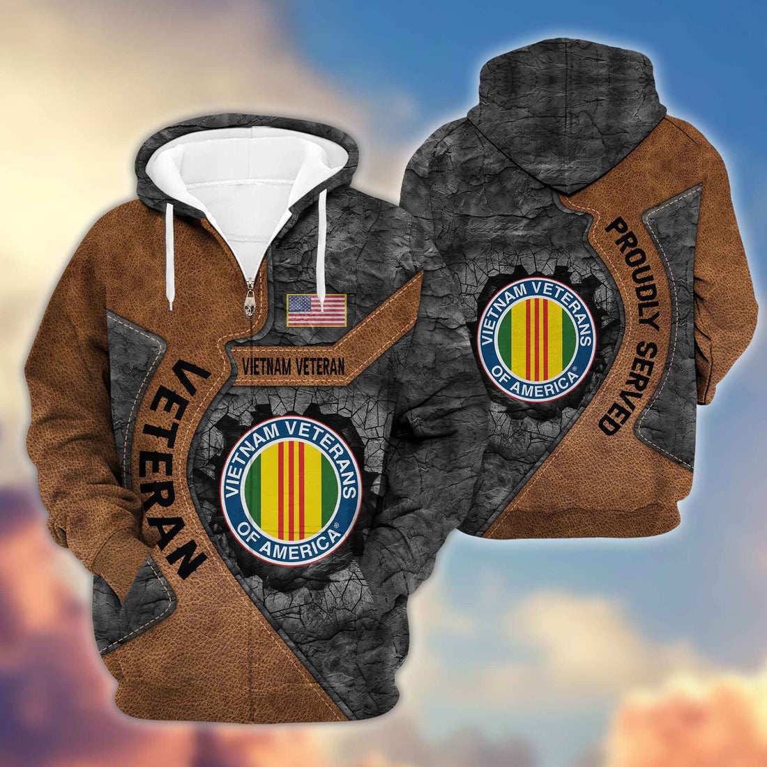 Premium Vietnam Veteran Zip Hoodie VPVC603906, Gifts For Vietnam Veteran