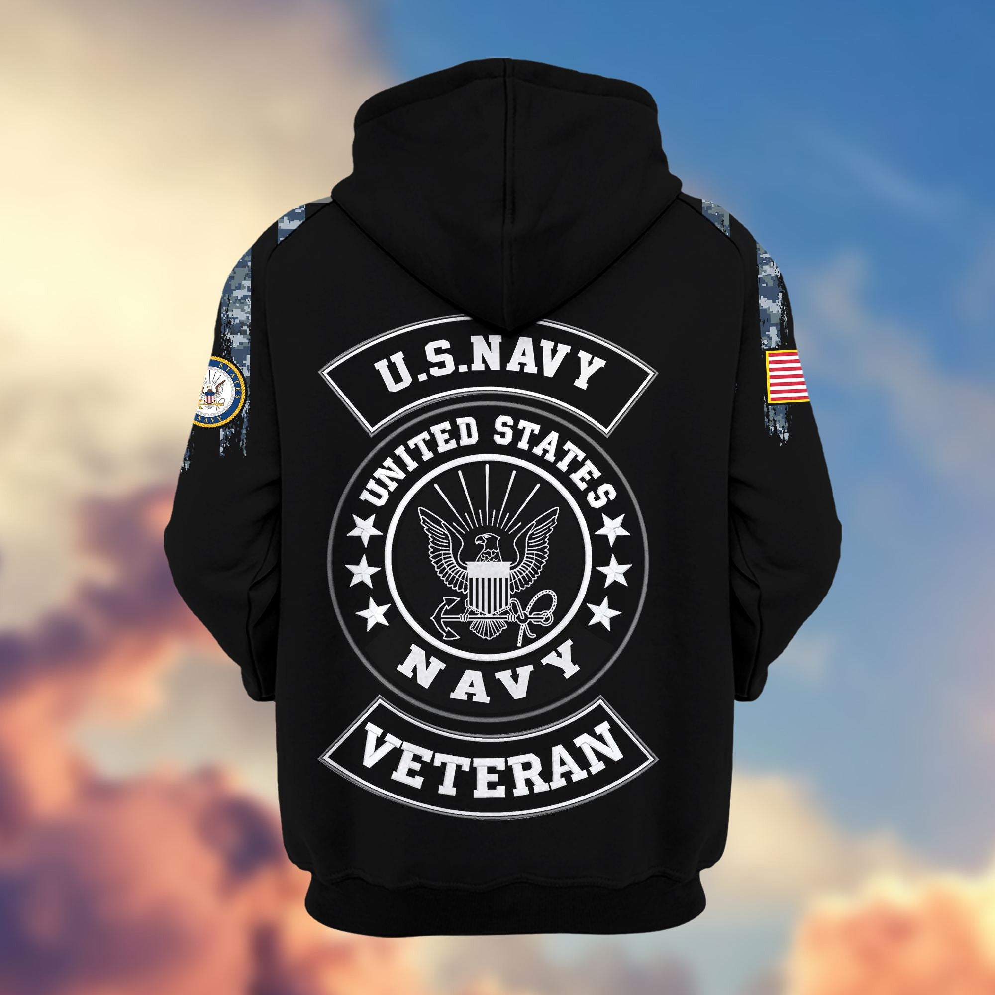 Premium US Navy Veterans Zip Hoodie VPVC604002, Gifts For Navy Veteran