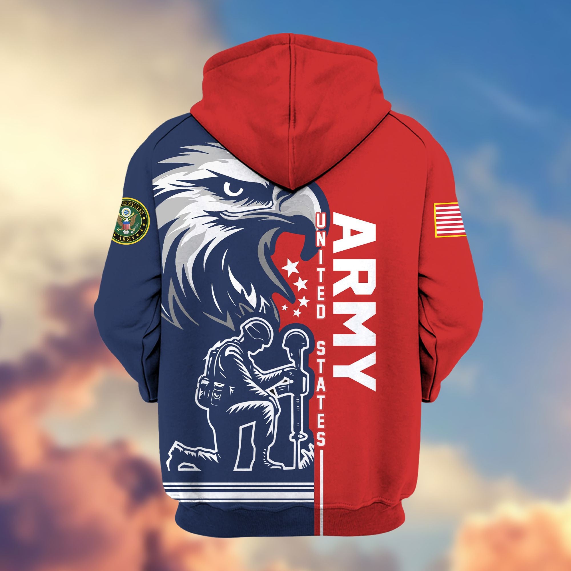 Premium US Army Veterans Zip Hoodie VPVC604201, Gifts For Army Veteran