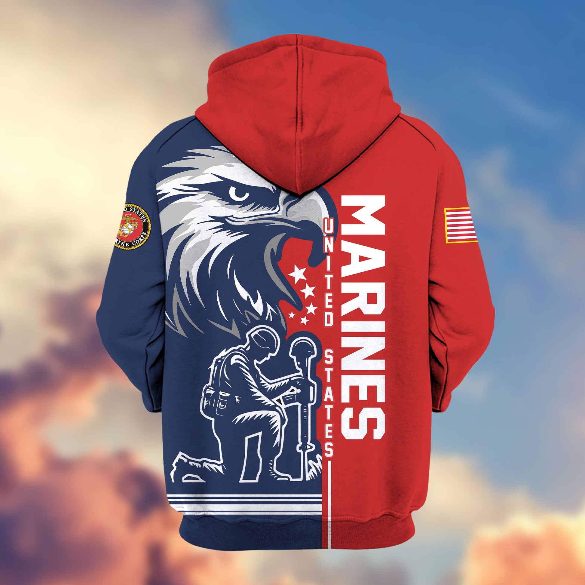 Premium USMC Veteran Zip Hoodie VPVC604203, Gifts For Marine Veteran