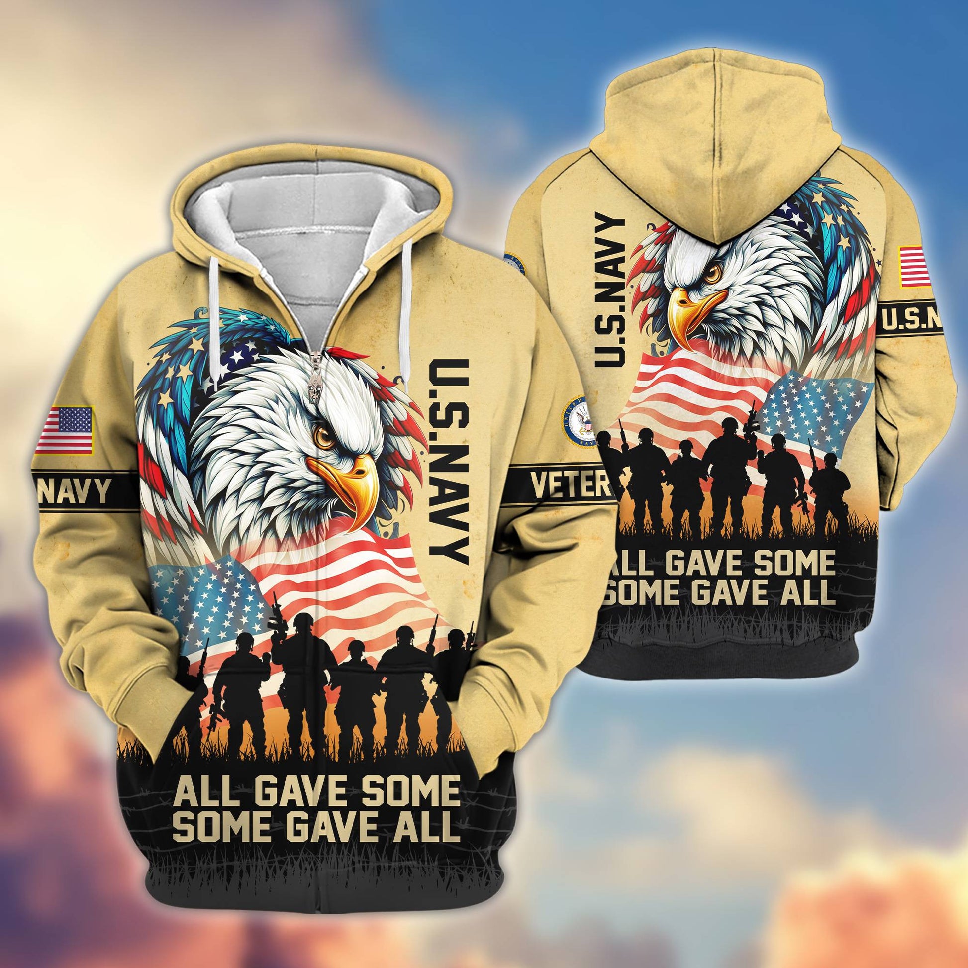 Premium US Navy Veteran Zip Hoodie VPVC604302, Gifts For Navy Veteran