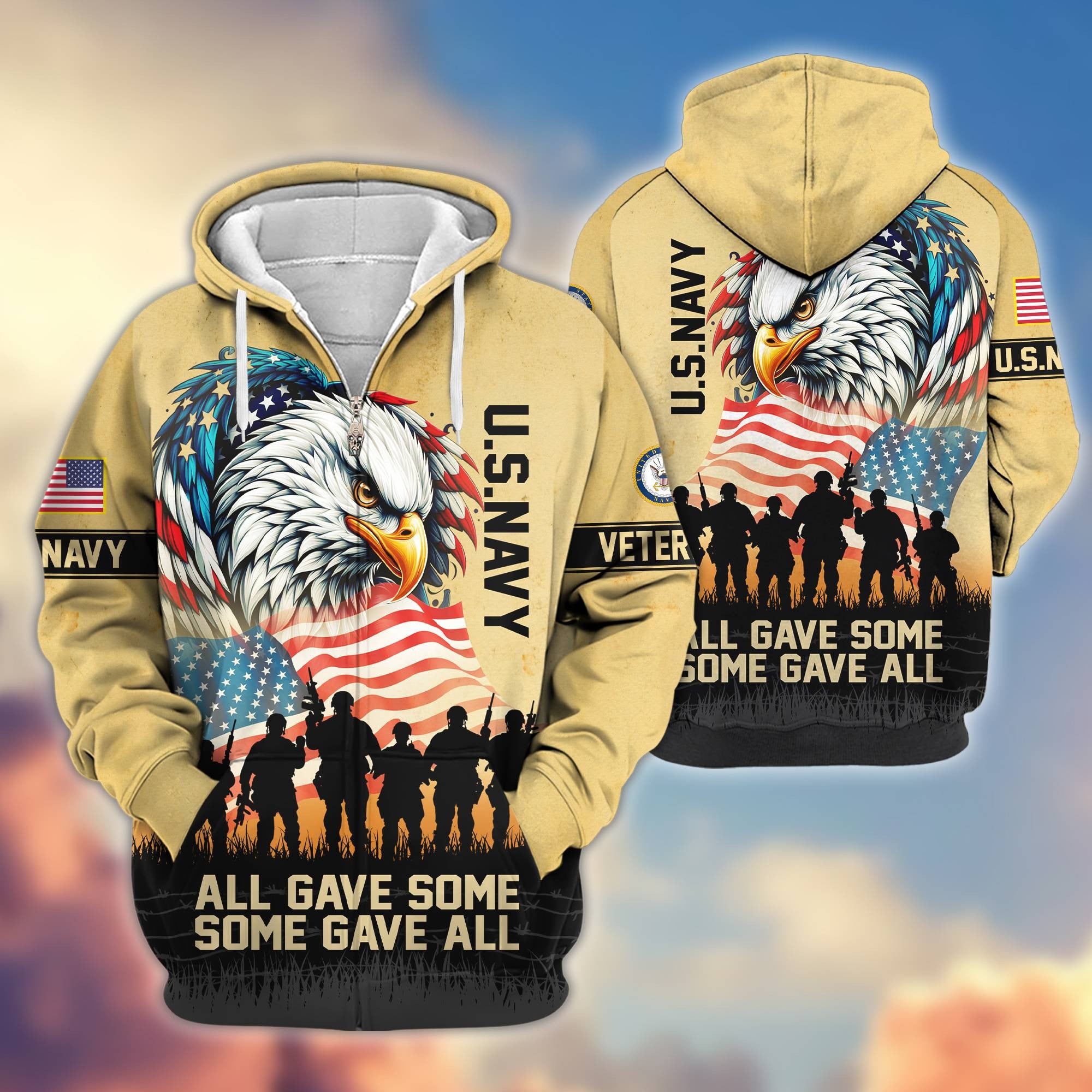 Premium US Navy Veteran Zip Hoodie VPVC604302, Gifts For Navy Veteran