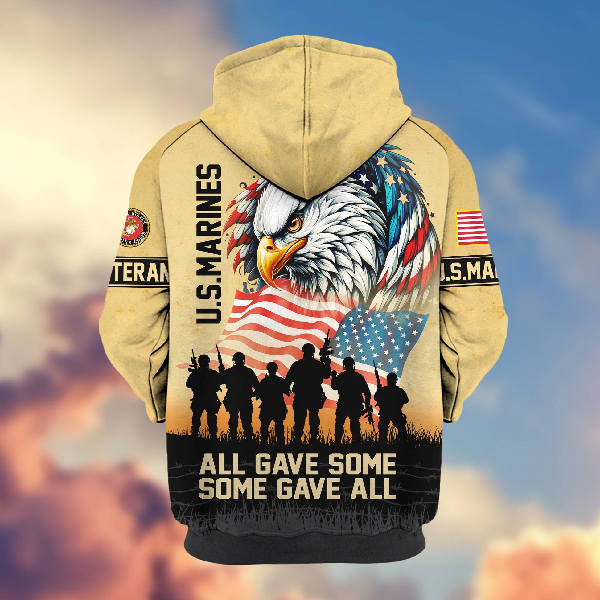 Premium USMC Veteran Zip Hoodie VPVC604303, Gifts For Marine Veteran