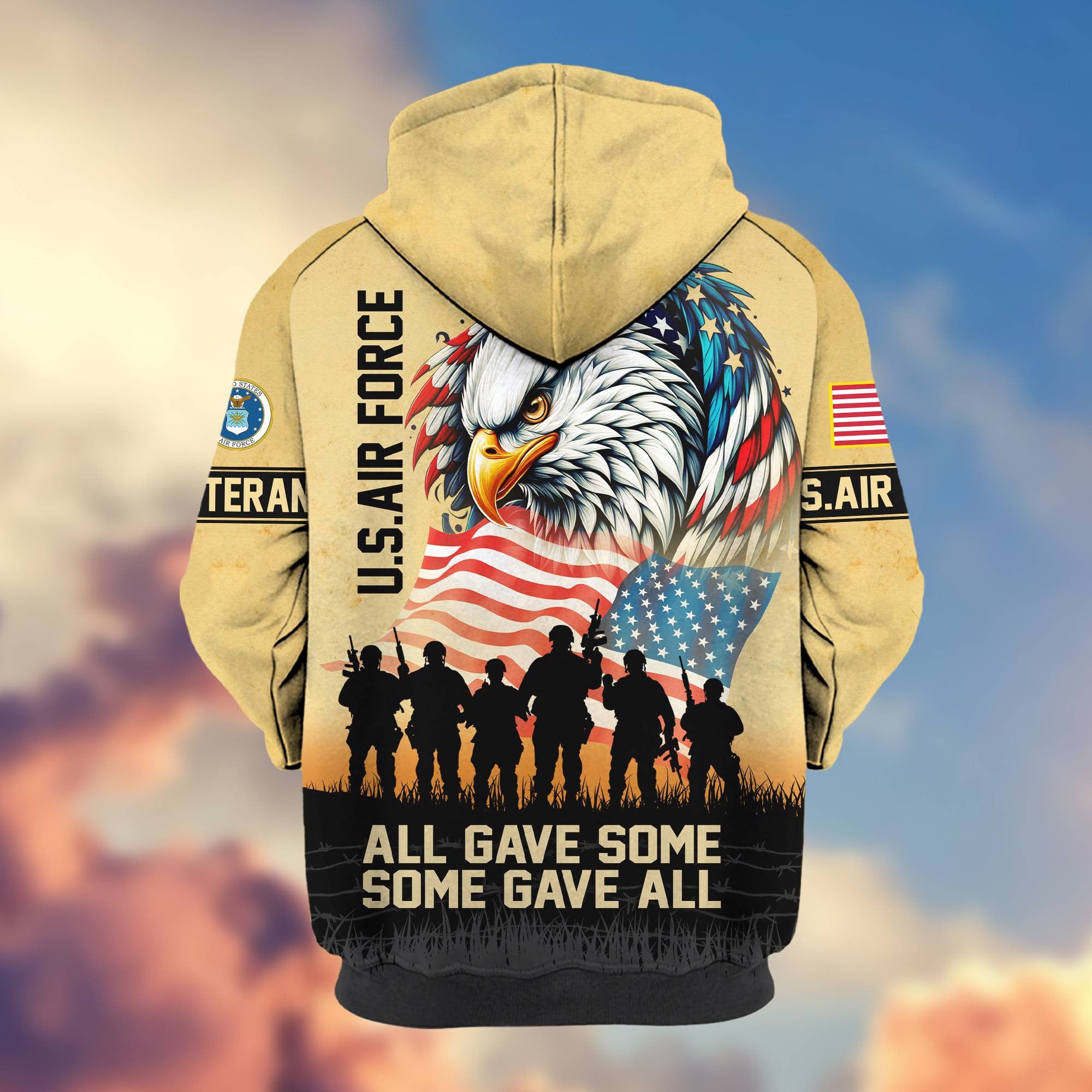 Premium USAF Veteran Zip Hoodie VPVC604304, Gifts For Air Force Veteran