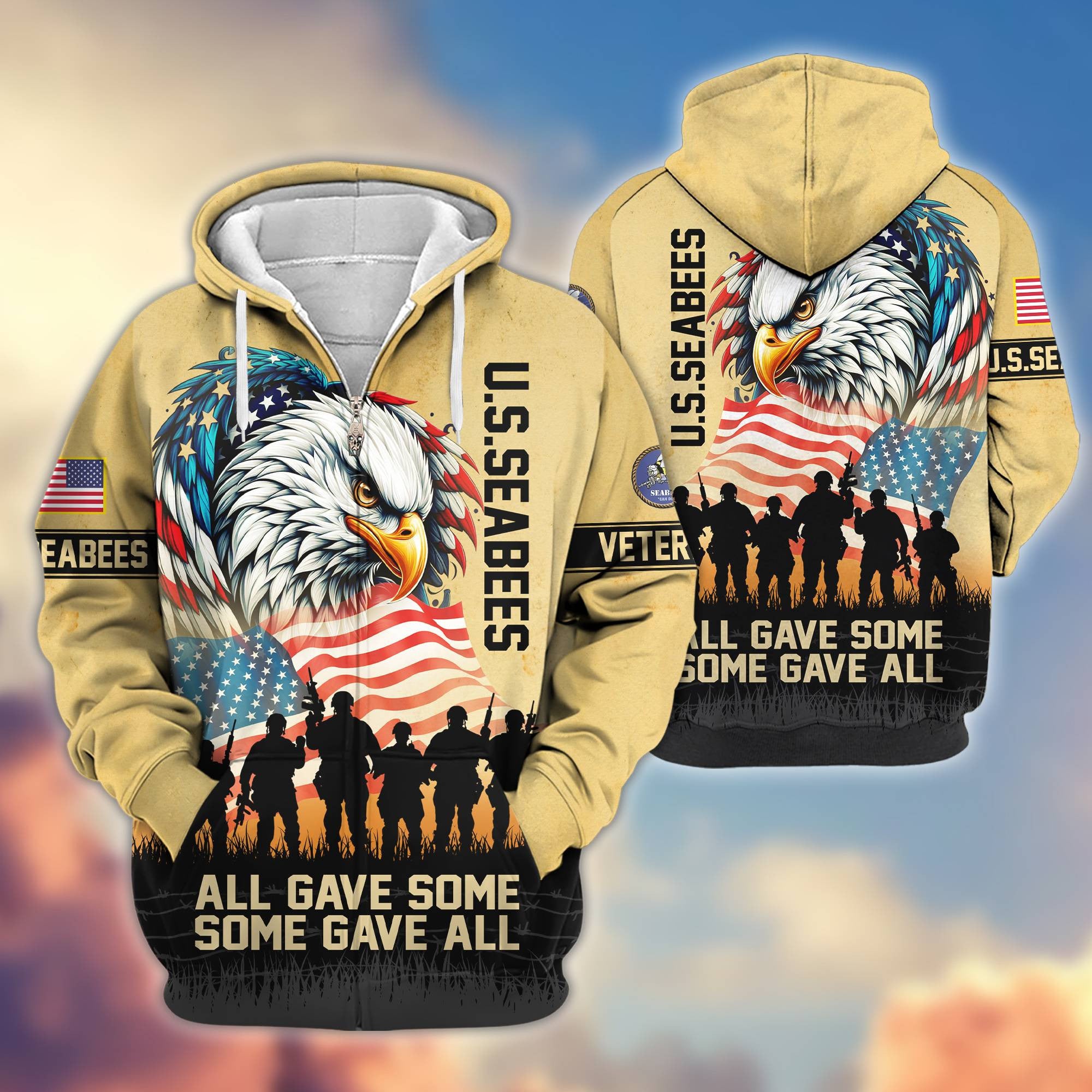 Premium US Seabees Zip Hoodie VPVC604309, Gifts For Seabees Veteran