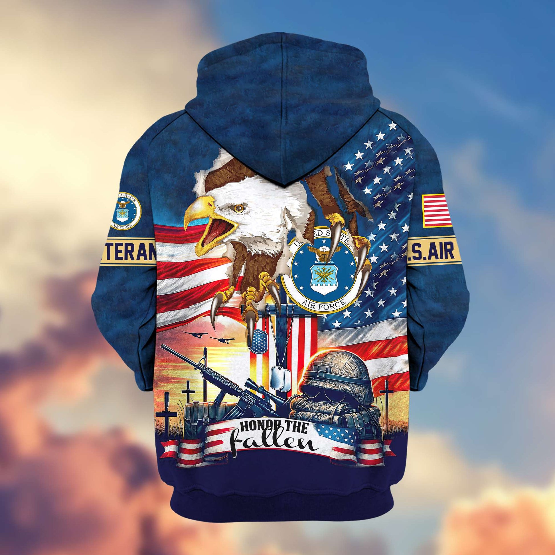 Premium USAF Veteran Zip Hoodie VPVC604404, Gifts For Air Force Veteran