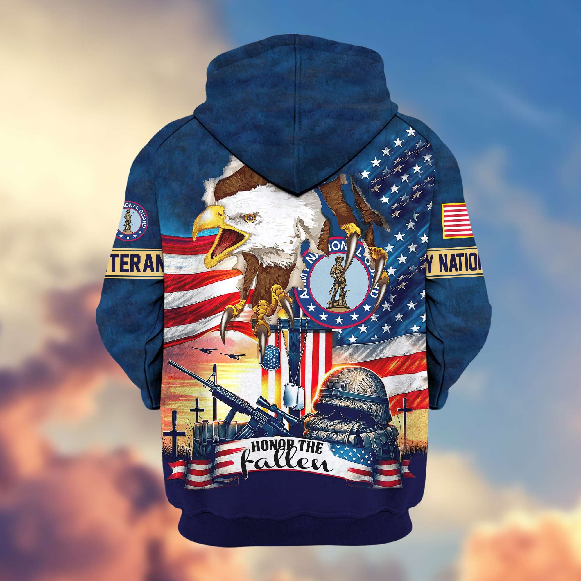 Premium Army National Guard Zip Hoodie VPVC604408, Gifts For Army National Guard Veteran