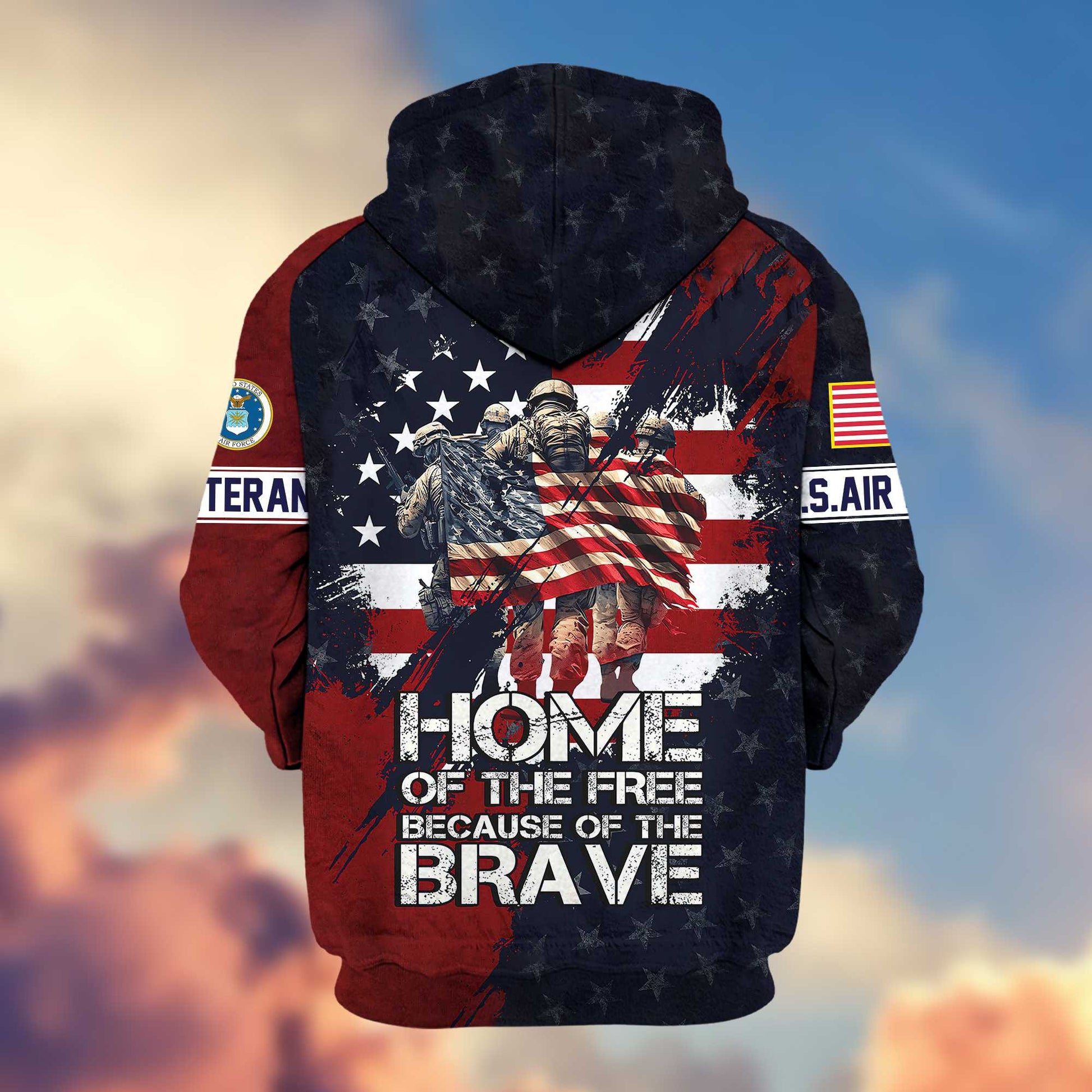 Premium USAF Veteran Zip Hoodie VPVC604504, Gifts For Air Force Veteran