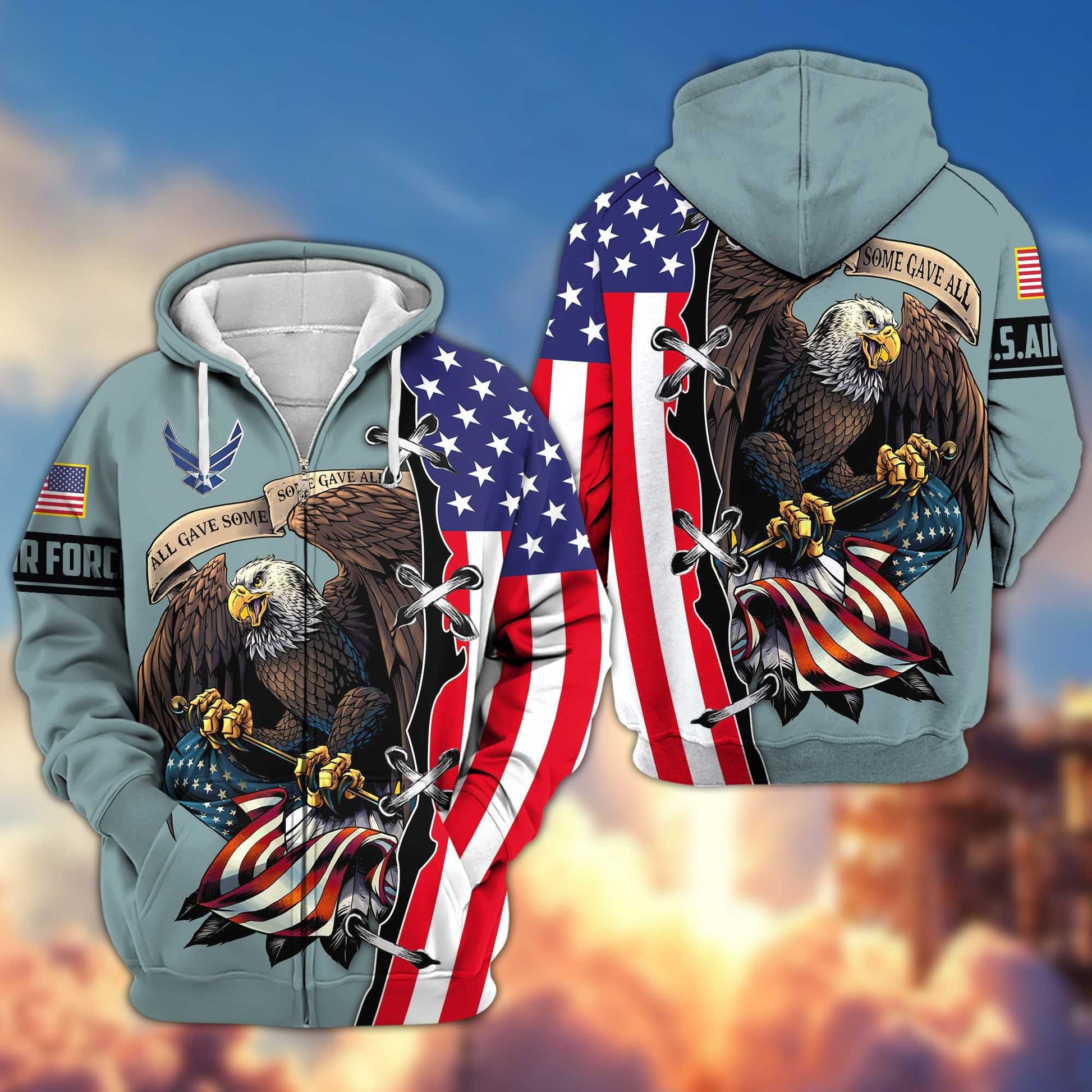 Premium USAF Veterans Zip Hoodie VPVC604804, Gifts For Air Force Veteran