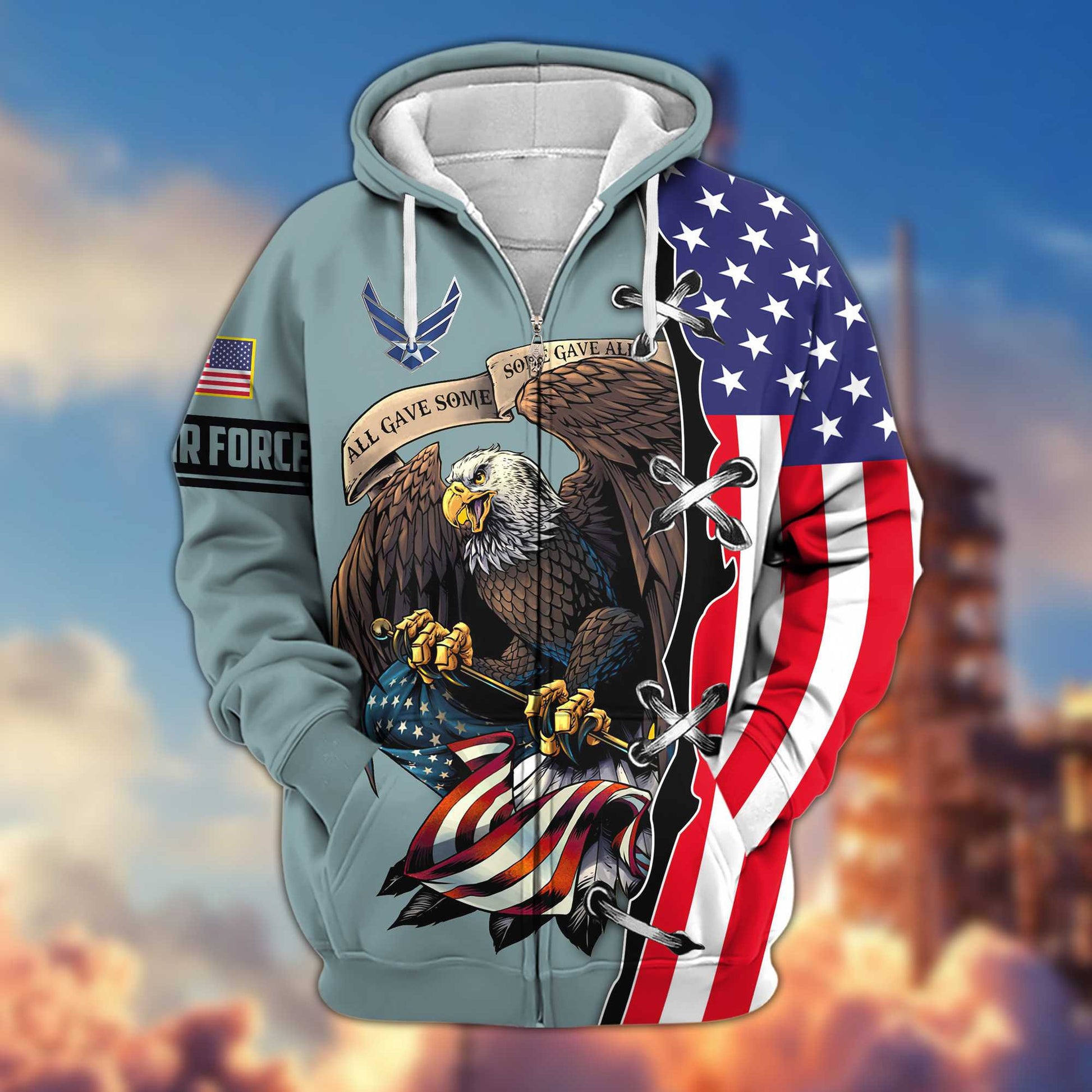 Premium USAF Veterans Zip Hoodie VPVC604804, Gifts For Air Force Veteran