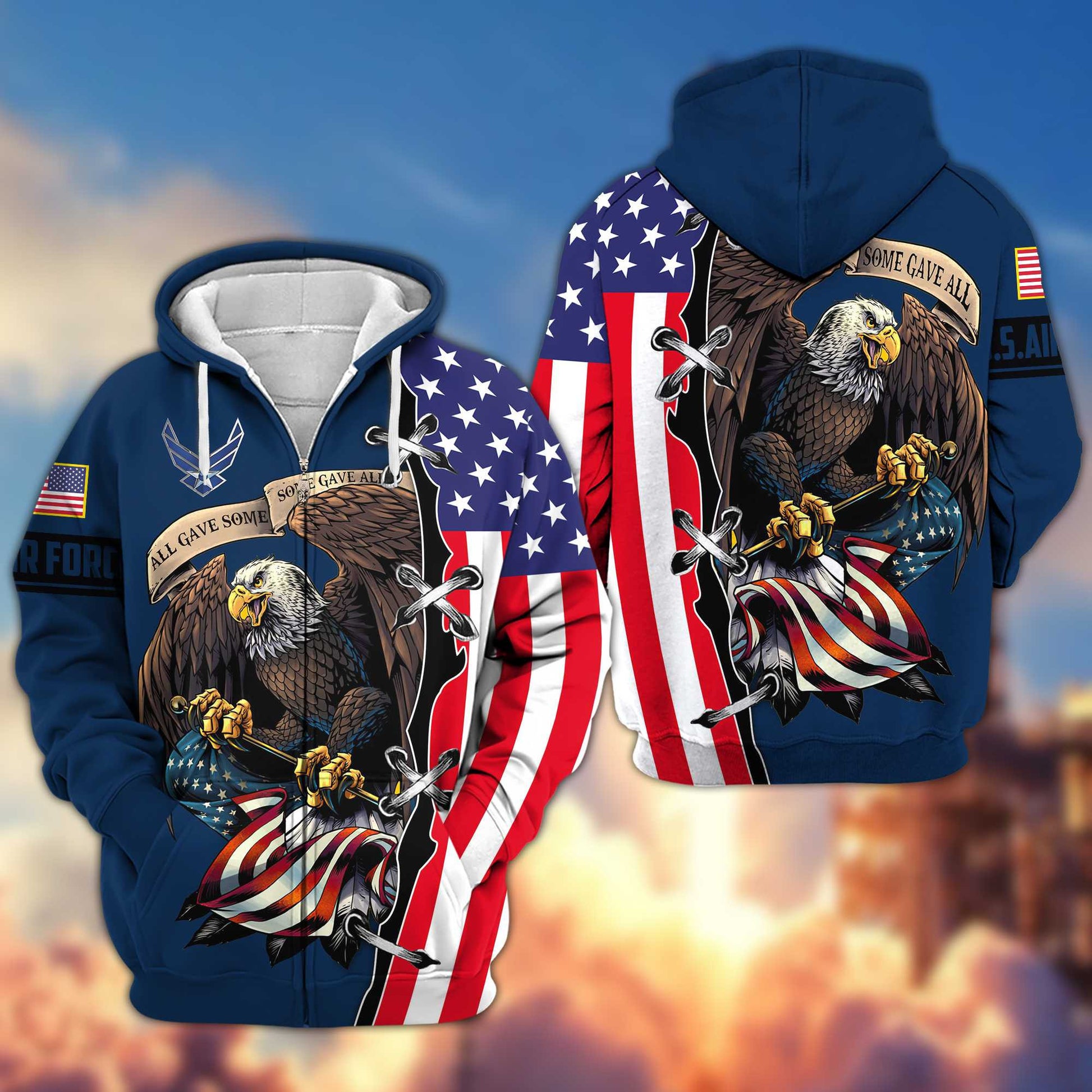 Premium USAF Veterans Zip Hoodie VPVC604812, Gifts For Air Force Veteran