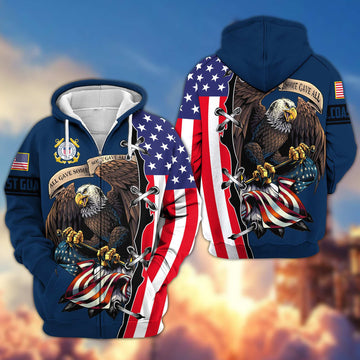 Premium USCG Veterans Zip Hoodie VPVC604805, Gifts For Coast Guard Veteran