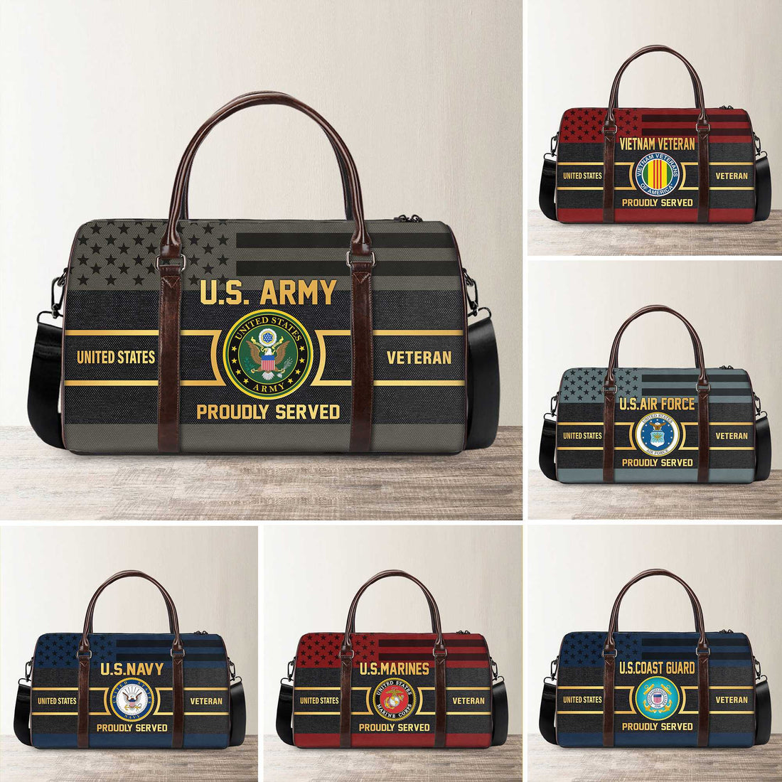 Premium US Veterans Travel Bag, Gifts For Veterans Day BPVC101010