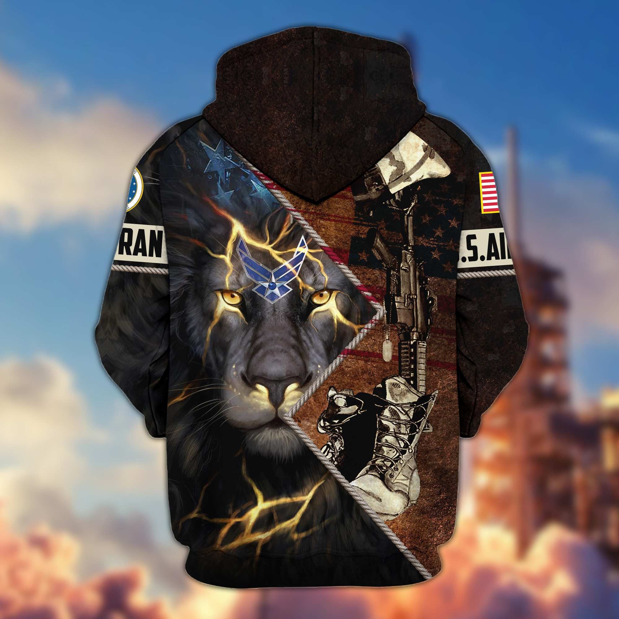 Premium USAF Veteran Zip Hoodie VPVC604904, Gifts For Air Force Veteran