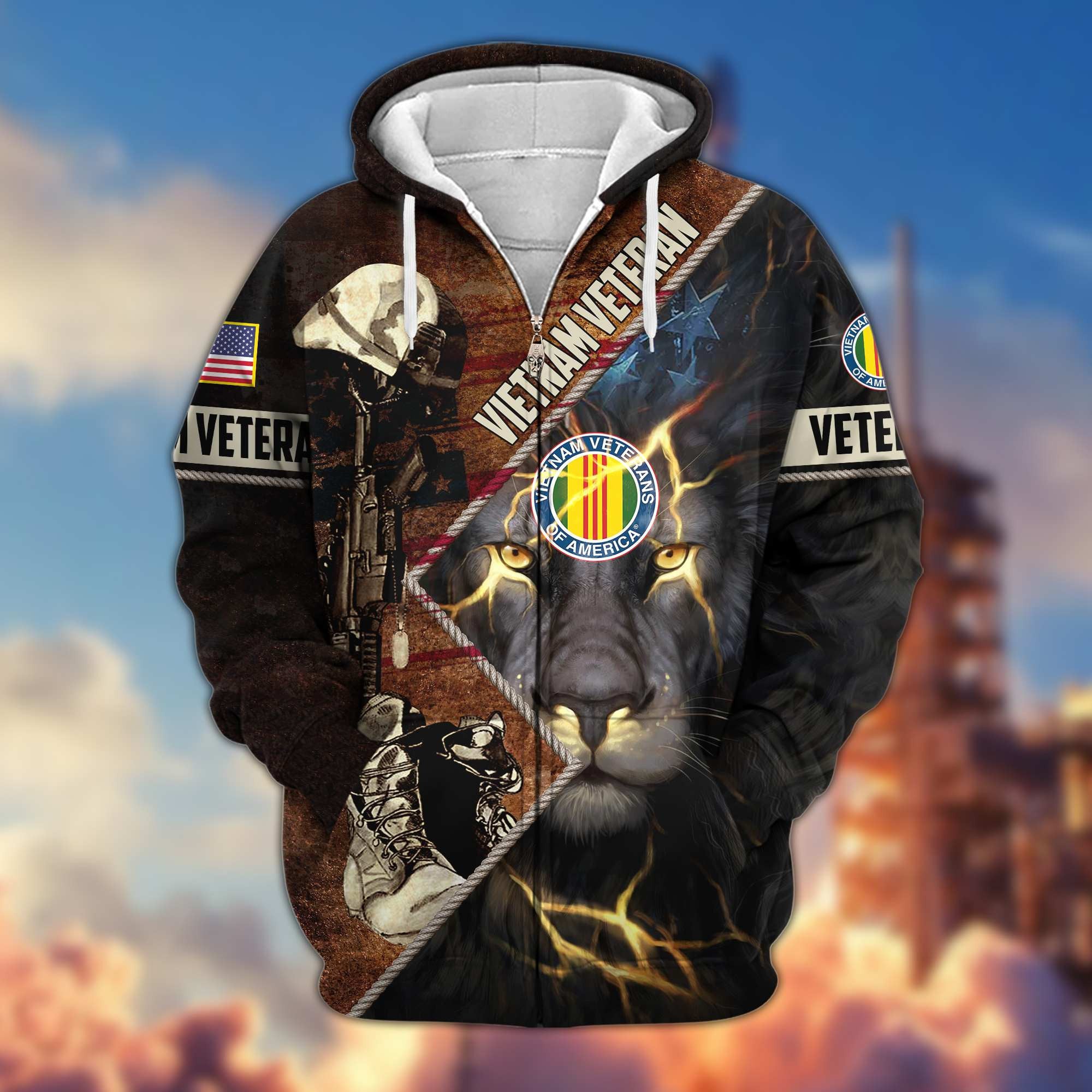 Premium Vietnam Veteran Zip Hoodie VPVC604906, Gifts For Vietnam Veteran