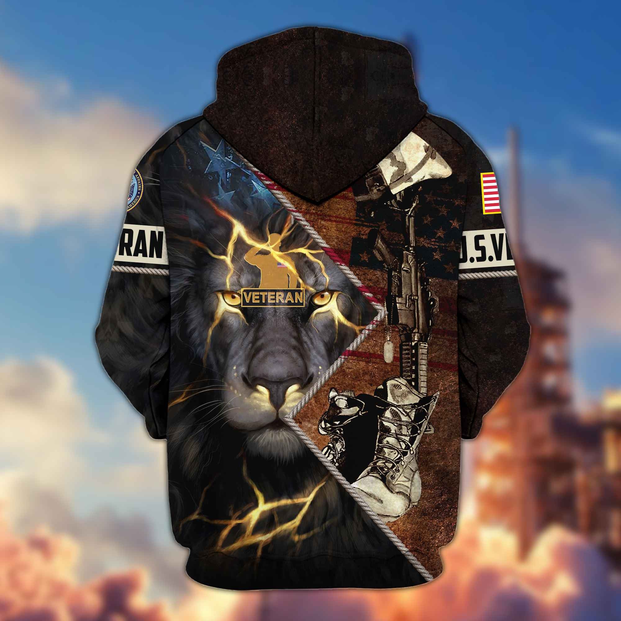 Premium US Veteran Zip Hoodie VPVC604907, Gifts For US Veteran