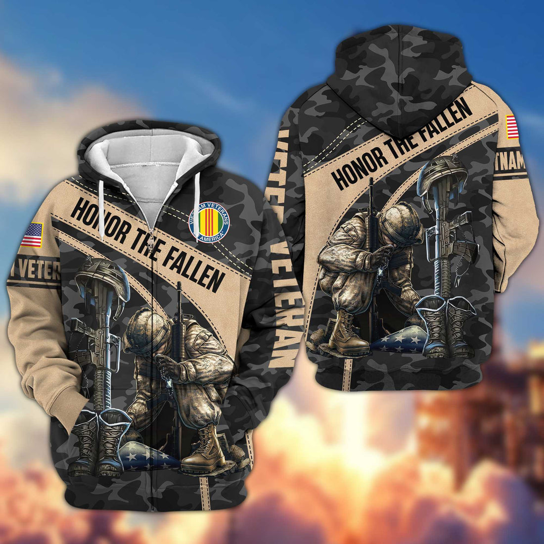 Premium Vietnam Veteran Zip Hoodie VPVC605006, Gifts For Vietnam Veteran