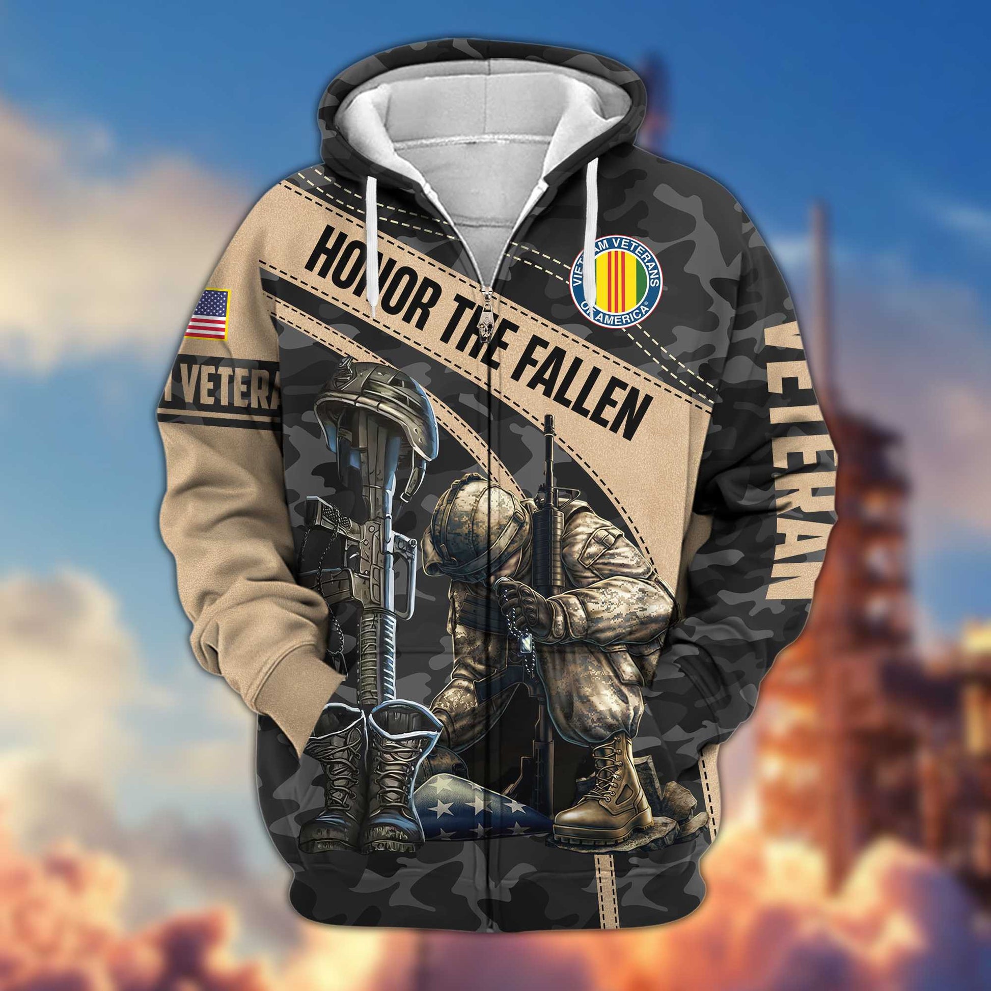 Premium Vietnam Veteran Zip Hoodie VPVC605006, Gifts For Vietnam Veteran