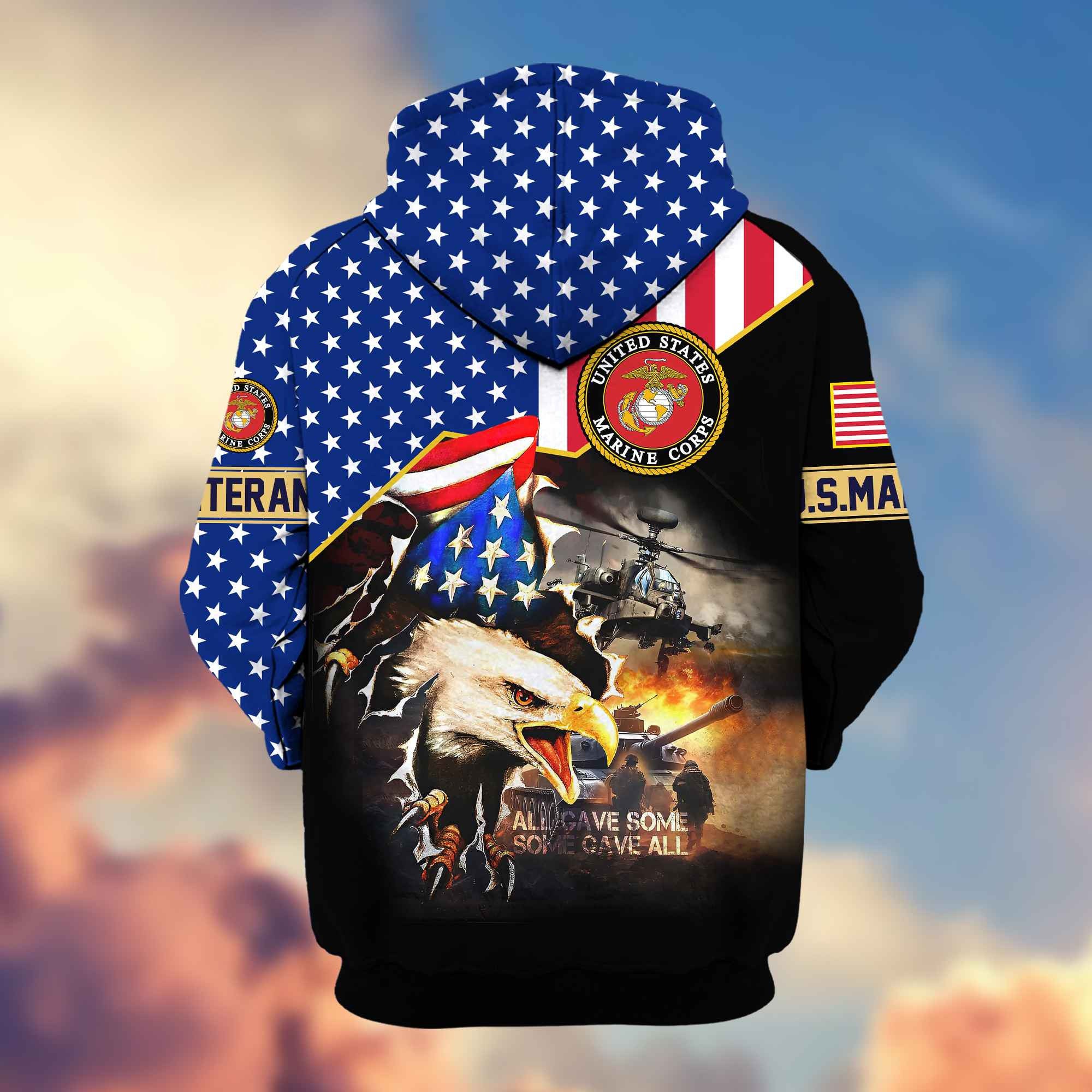 Premium USMC Veteran Zip Hoodie VPVC604603, Gifts For Marine Veteran