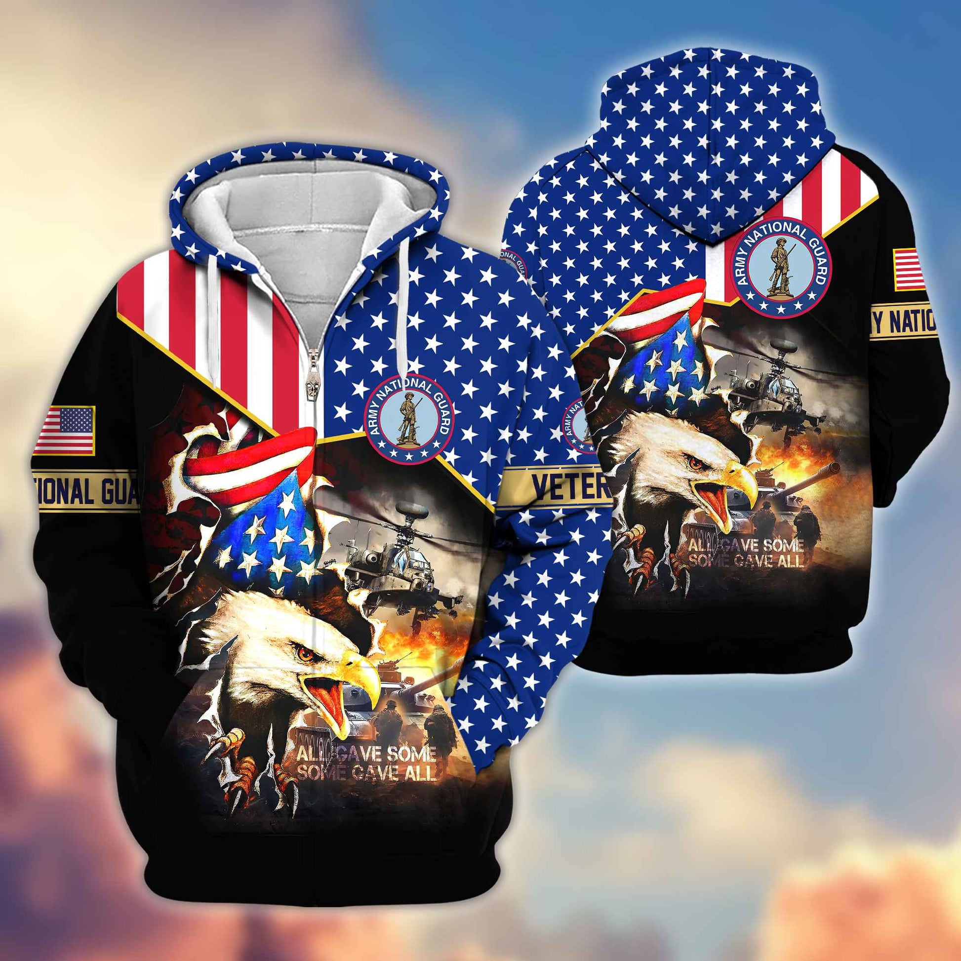 Premium Army National Guard Zip Hoodie VPVC604608, Gifts For Army National Guard Veteran