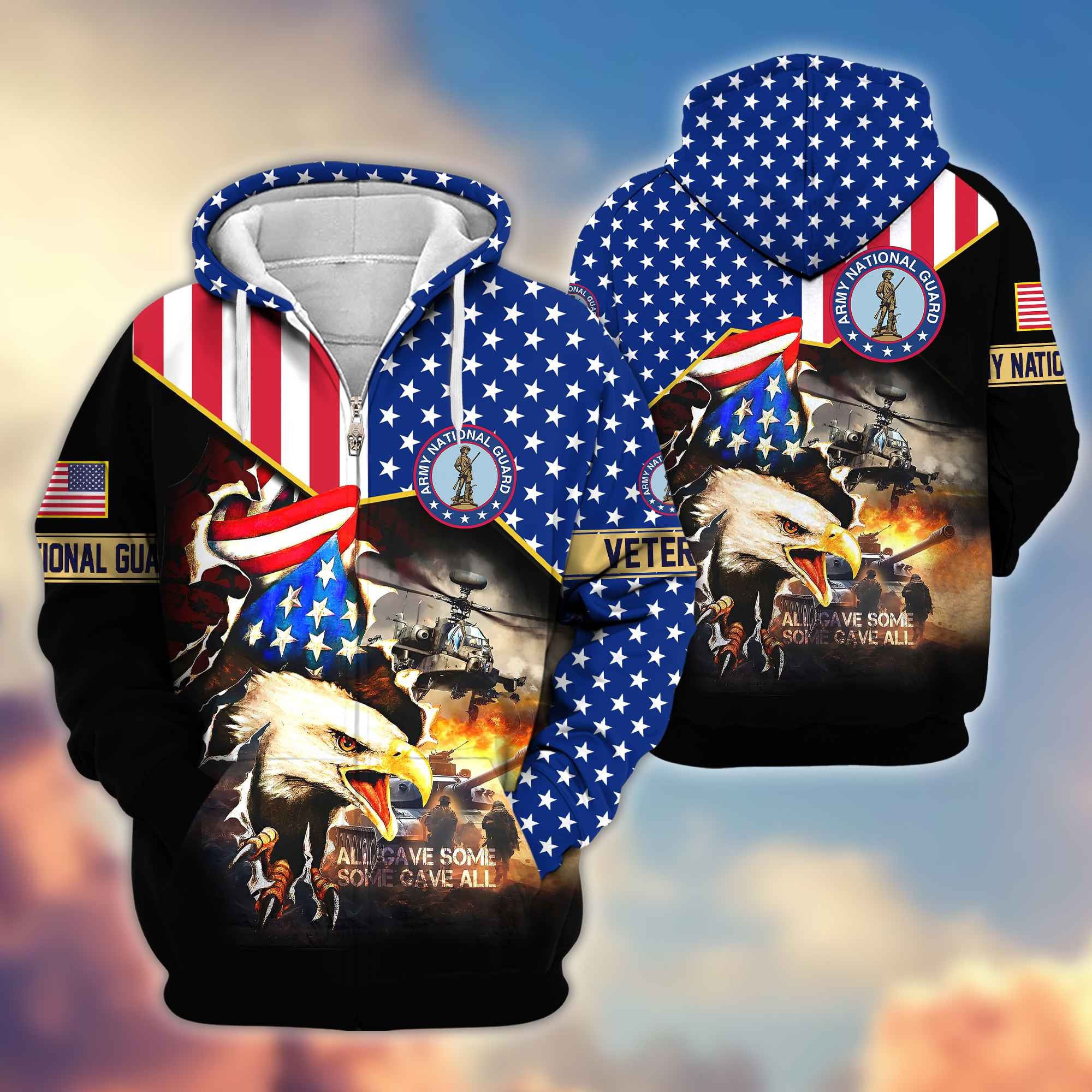 Premium Army National Guard Zip Hoodie VPVC604608, Gifts For Army National Guard Veteran