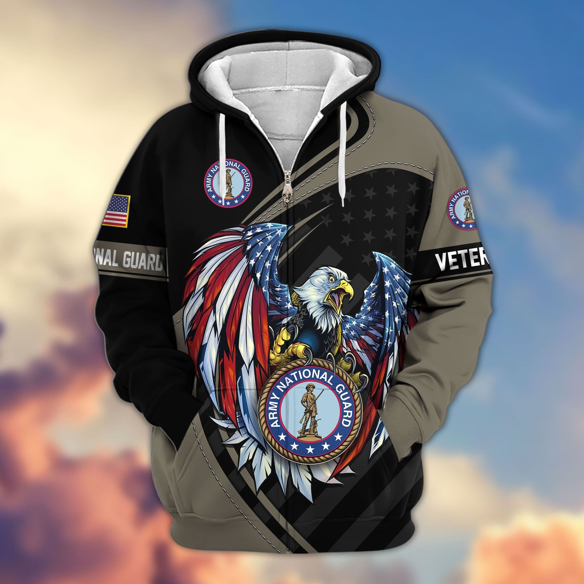 Premium US Veterans Zip Hoodie APHN091011, Gifts For US Veterans, Gifts For Veterans Day