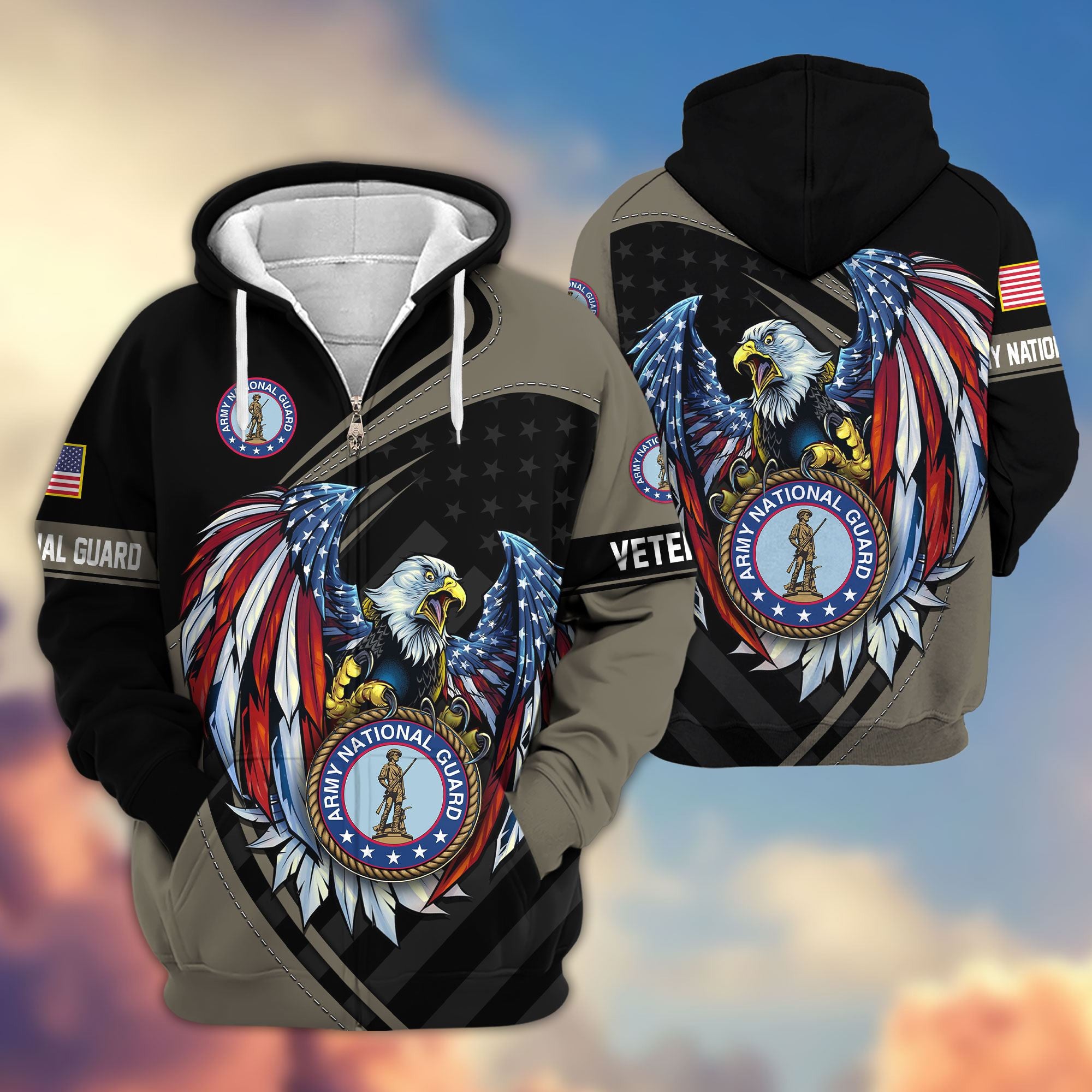 Premium US Veterans Zip Hoodie APHN091011, Gifts For US Veterans, Gifts For Veterans Day