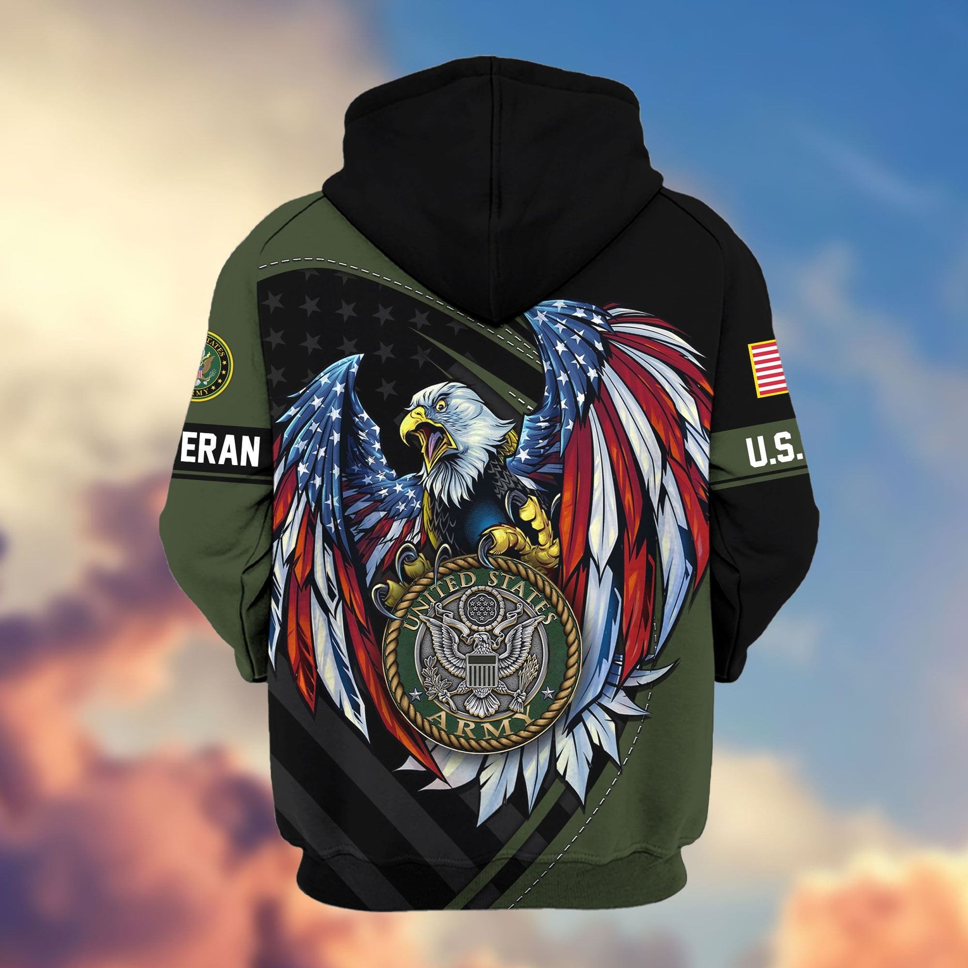 Premium US Veterans Zip Hoodie APHN091011, Gifts For US Veterans, Gifts For Veterans Day