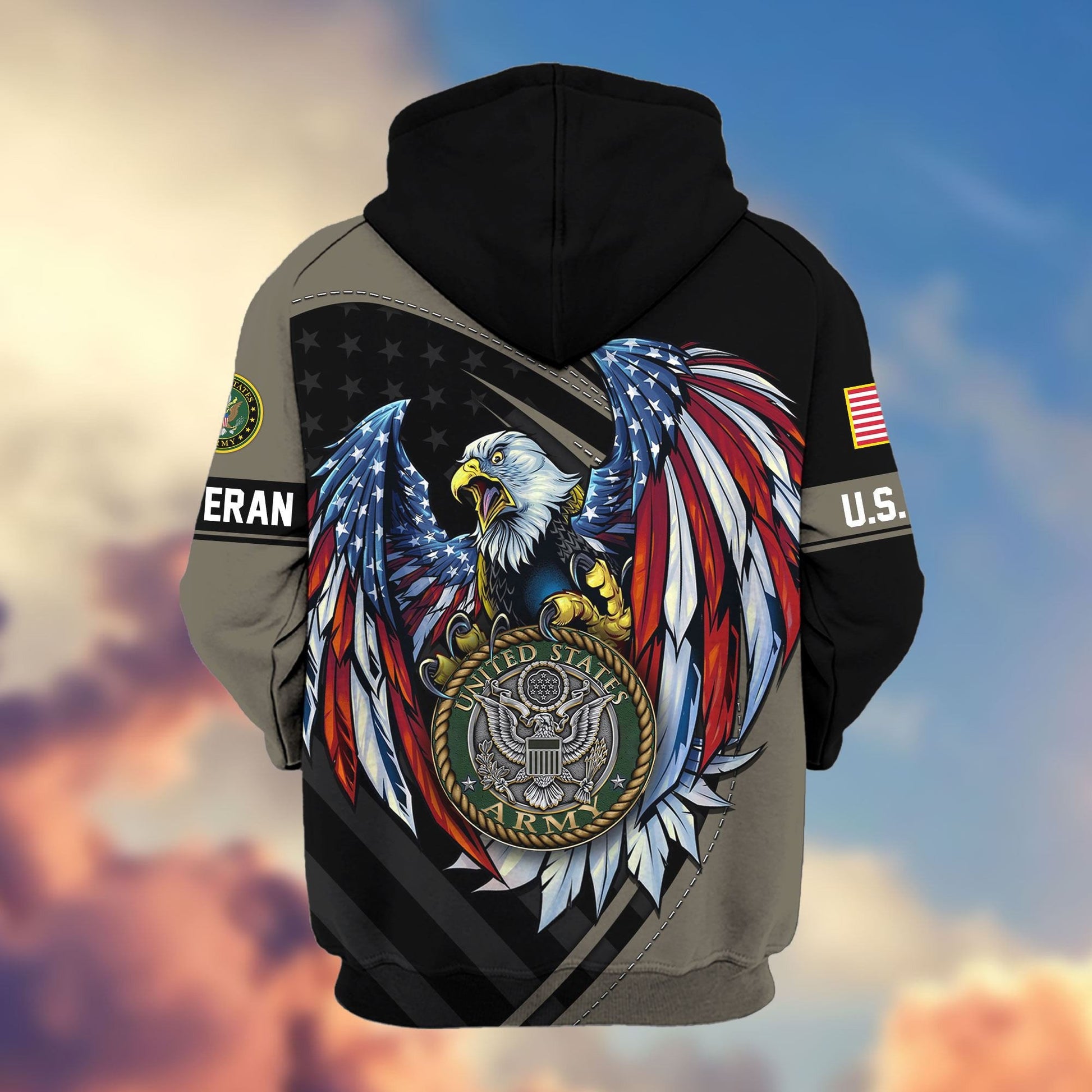 Premium US Veterans Zip Hoodie APHN091011, Gifts For US Veterans, Gifts For Veterans Day