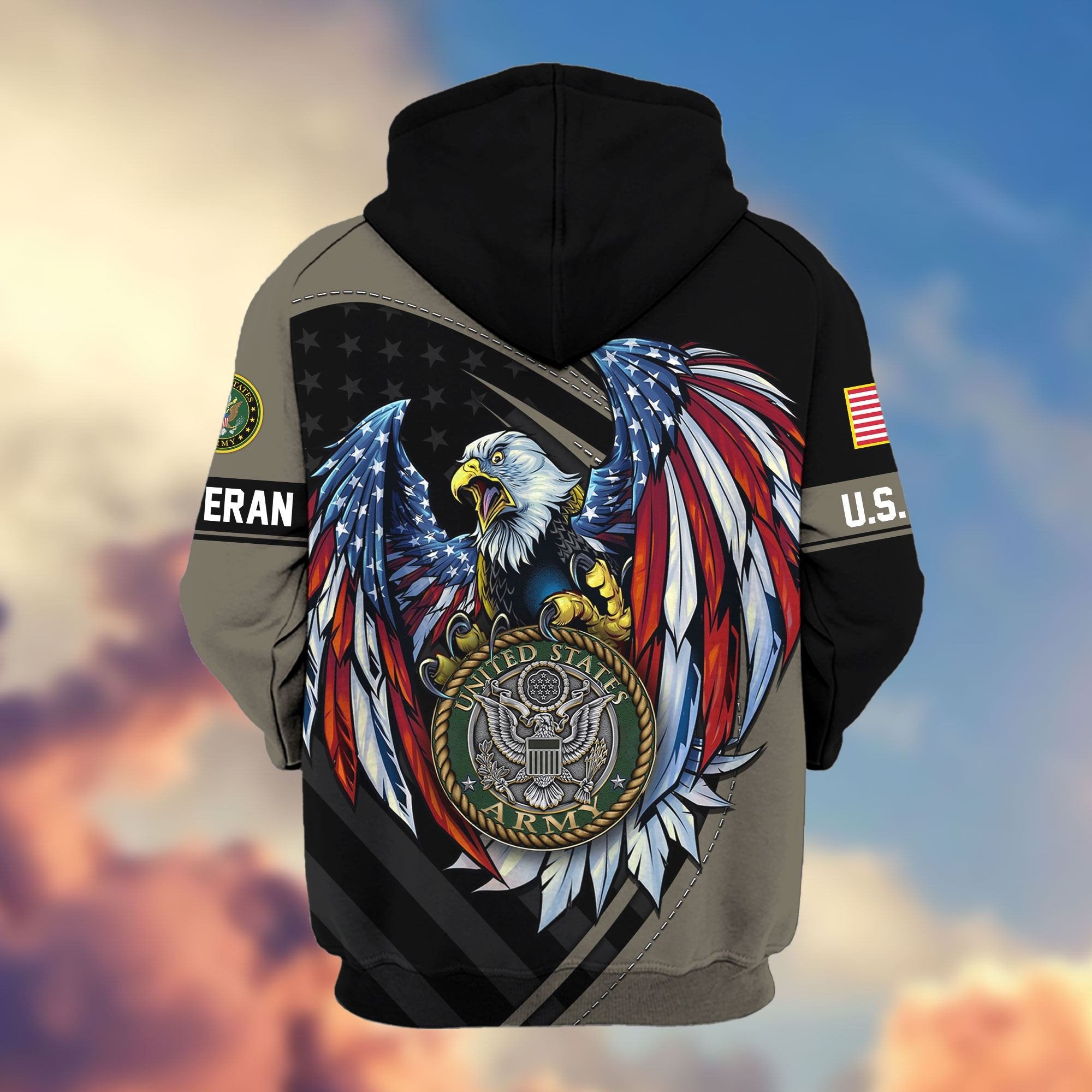 Premium US Veterans Zip Hoodie APHN091011, Gifts For US Veterans, Gifts For Veterans Day