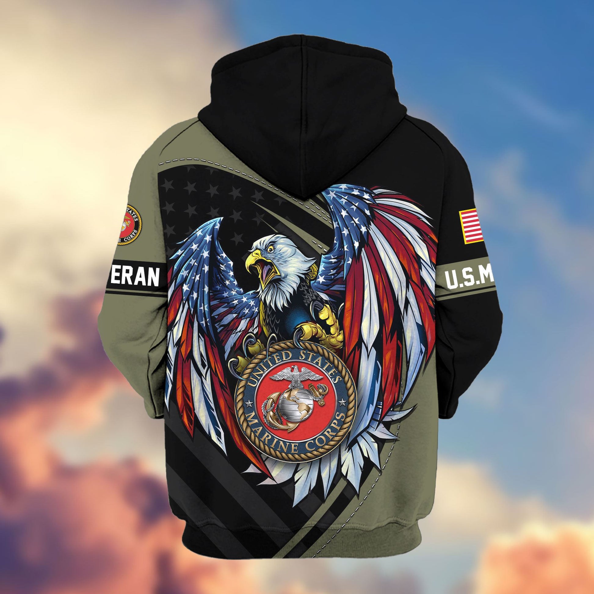 Premium US Veterans Zip Hoodie APHN091011, Gifts For US Veterans, Gifts For Veterans Day