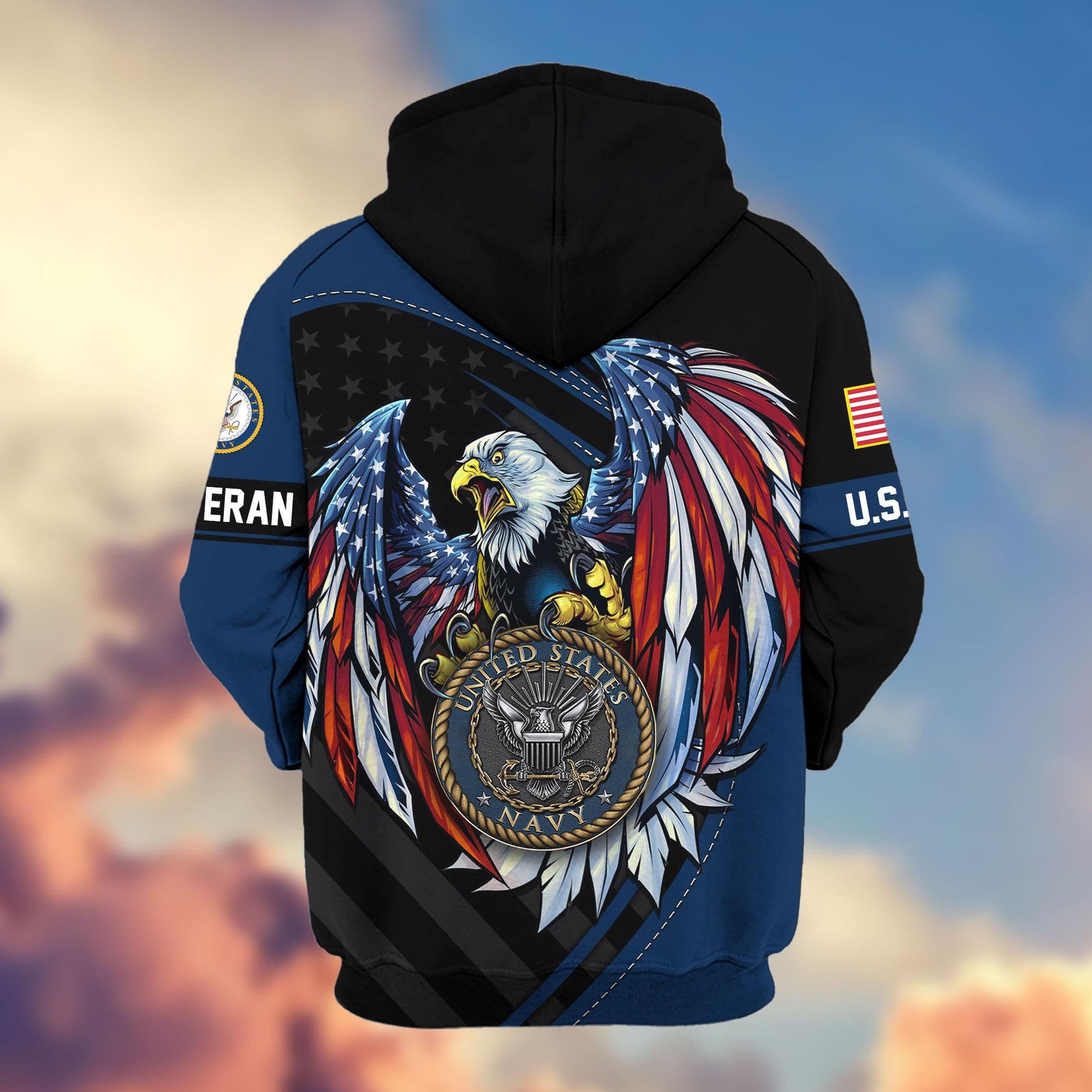 Premium US Veterans Zip Hoodie APHN091011, Gifts For US Veterans, Gifts For Veterans Day