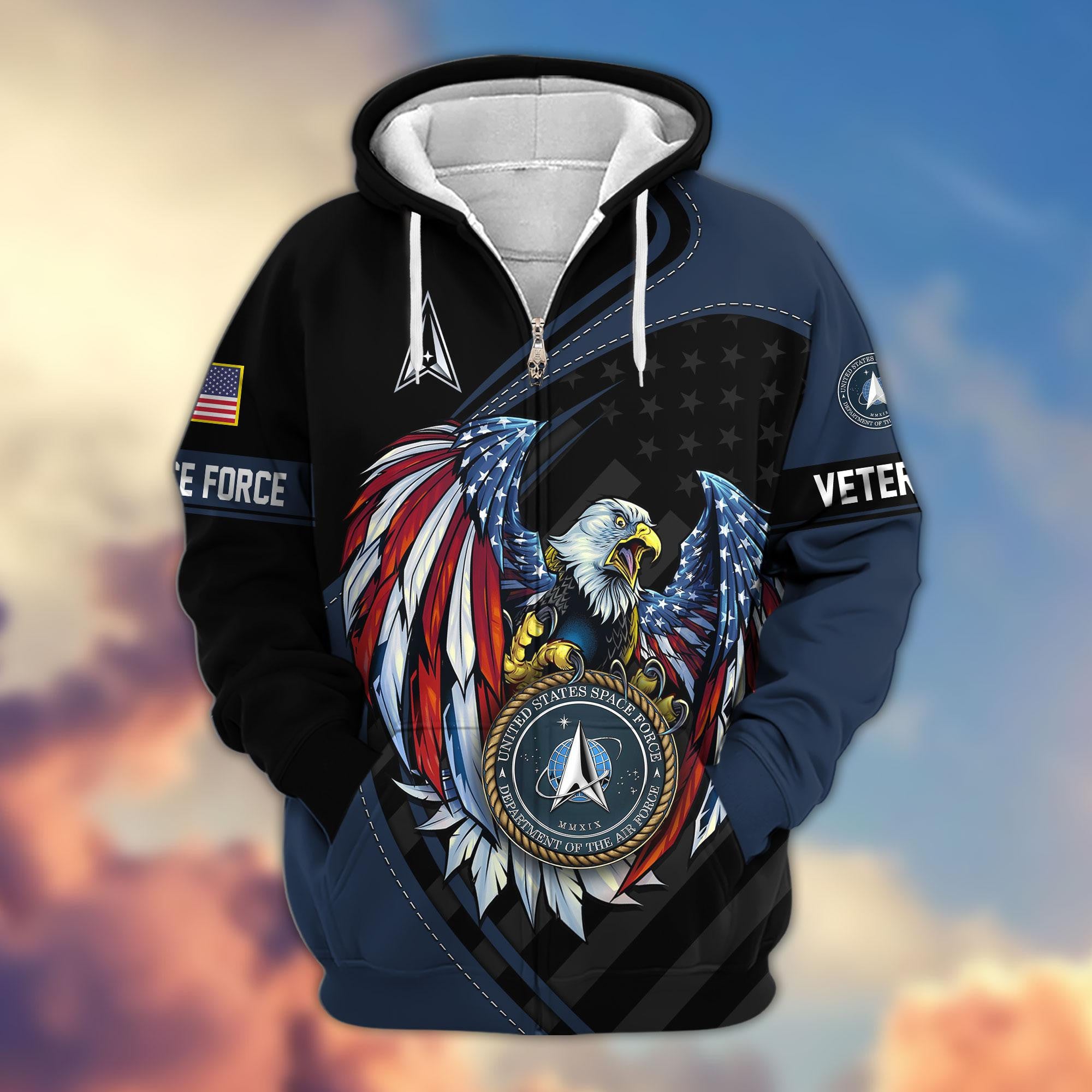 Premium US Veterans Zip Hoodie APHN091011, Gifts For US Veterans, Gifts For Veterans Day
